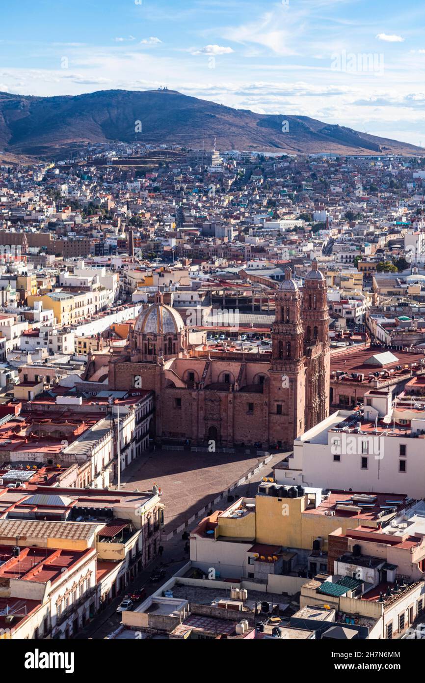 Vue sur le site de l'UNESCO, Zacatecas, Mexique Banque D'Images