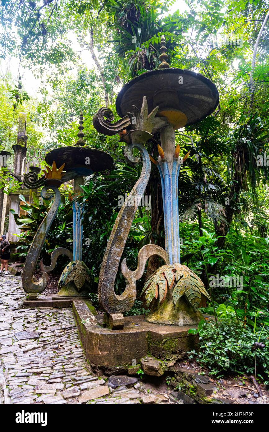 Parc de sculptures surréaliste Las Pozas, Xilitla, Las Pozas, San Luis Potosi, Mexique Banque D'Images