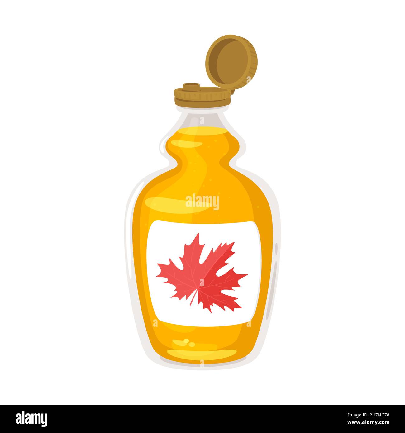Sirop d'érable canadien dans un pot en verre Image Vectorielle Stock - Alamy