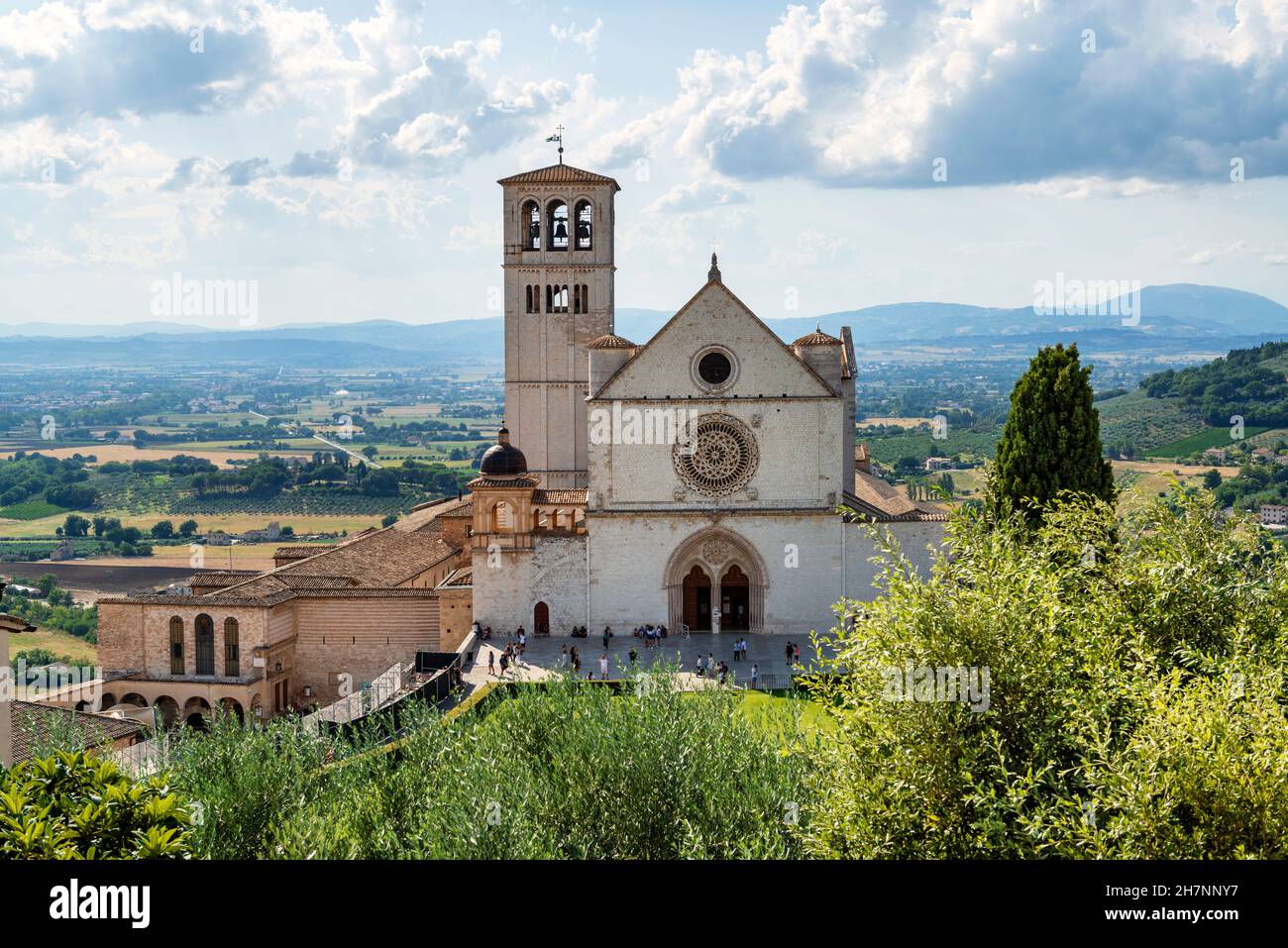 Belle vue sur la Basilique de Saint François d'assise Banque D'Images