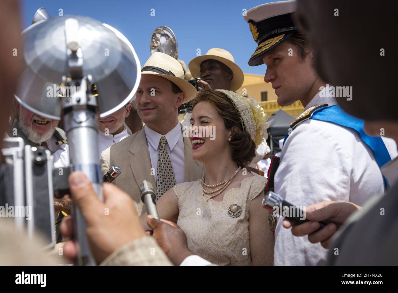 The Crown TV Series (2016-) Royaume-Uni / Etats-Unis créé par Peter Morgan 2017 saison 2, épisode 8 : Madame Kennedy Directrice : Stephen Daldry Claire Foy, Matt Smith Banque D'Images