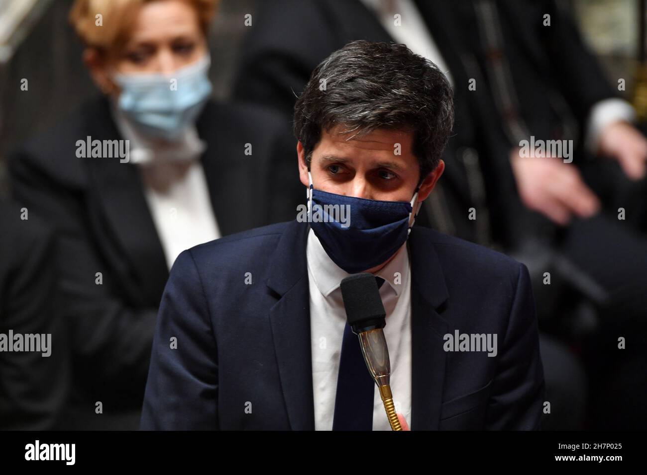 Julien Denormandie lors des questions pour la session du Gouvernement qui s'est tenue à l'Assemblée nationale à Psis, France, le 23 novembre 2021.(Photo de Lionel Urman/Sipa USA) Banque D'Images