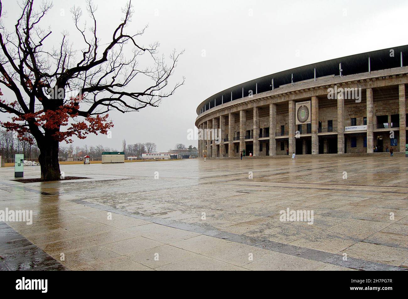 Berlin, Allemagne - Olympiastadion construit pour les Jeux Olympiques de 1936. Banque D'Images