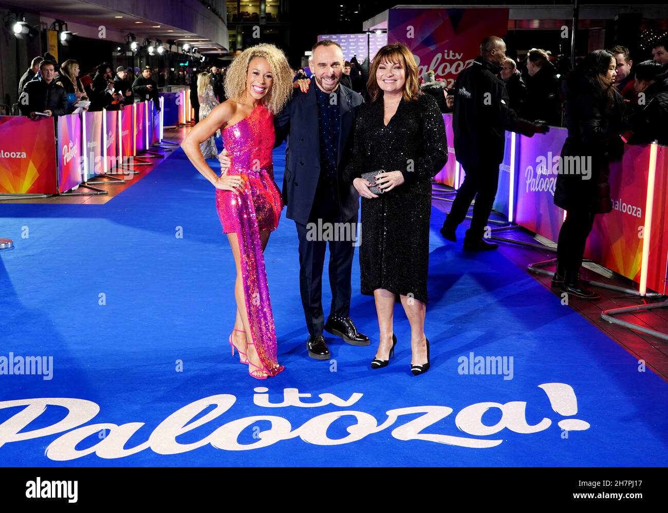 Ria Hebden, Mark Heyes et Lorraine Kelly assistent à l'ITV Palooza qui s'est tenu au Royal Festival Hall, Southbank Centre, Londres.Date de la photo: Mardi 23 novembre 2021. Banque D'Images