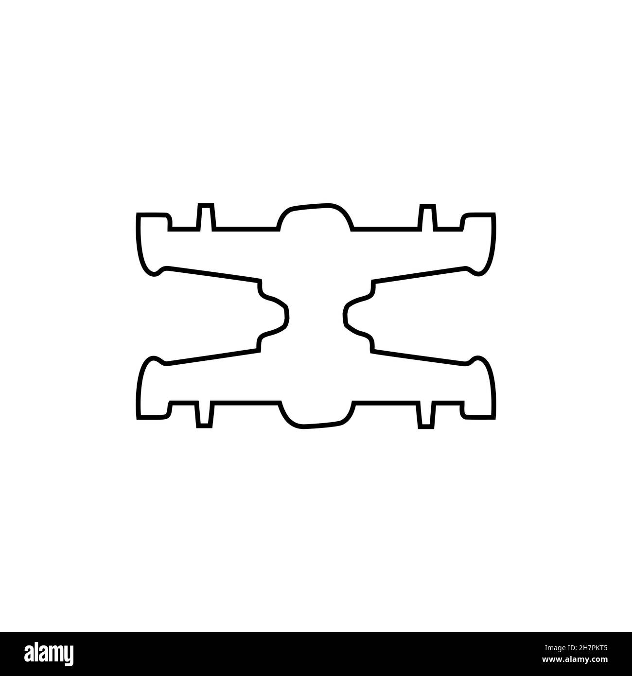 Icône de ligne de drone.Symbole d'arrière-plan d'affiche de drone cargo de style simple.Élément de conception du logo.Impression de tee-shirts.Vecteur pour autocollant. Illustration de Vecteur