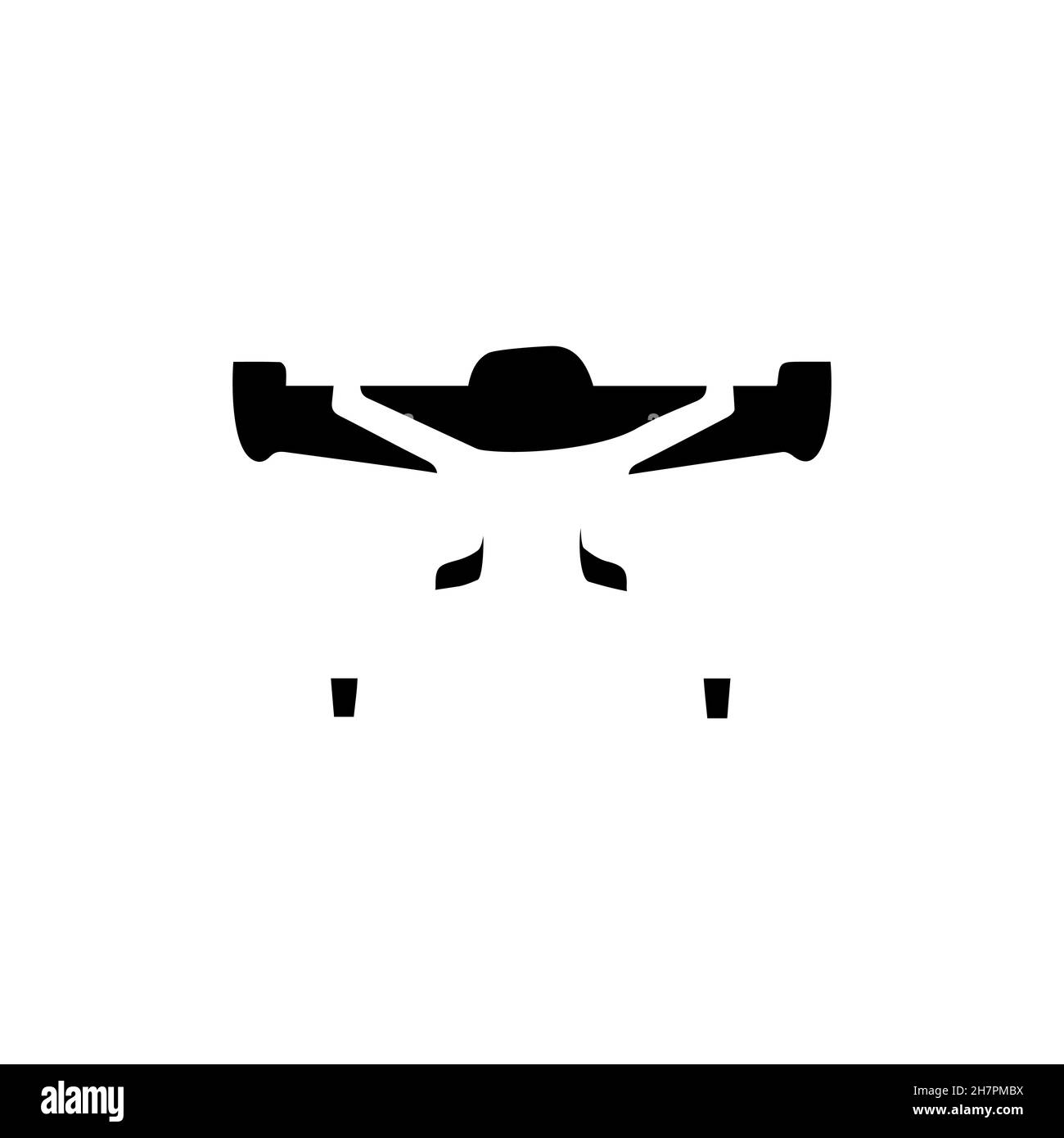 Icône de ligne de robot.Symbole d'arrière-plan de la technologie de l'intelligence artificielle de style simple.Élément de conception du logo.Impression de tee-shirts.Vecteur pour autocollant. Illustration de Vecteur