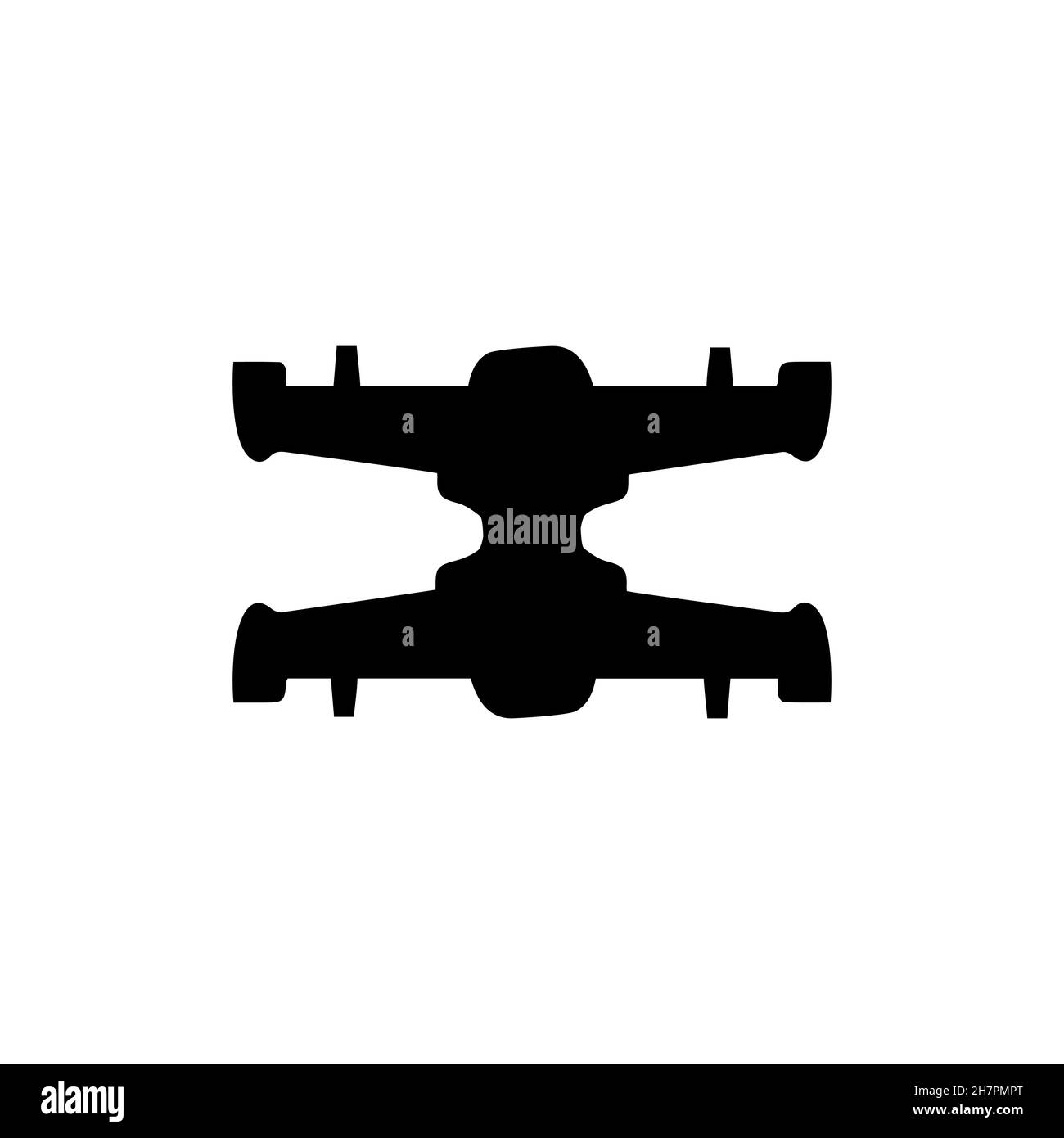 Icône de ligne de drone.Symbole d'arrière-plan d'affiche de drone cargo de style simple.Élément de conception du logo.Impression de tee-shirts.Vecteur pour autocollant. Illustration de Vecteur