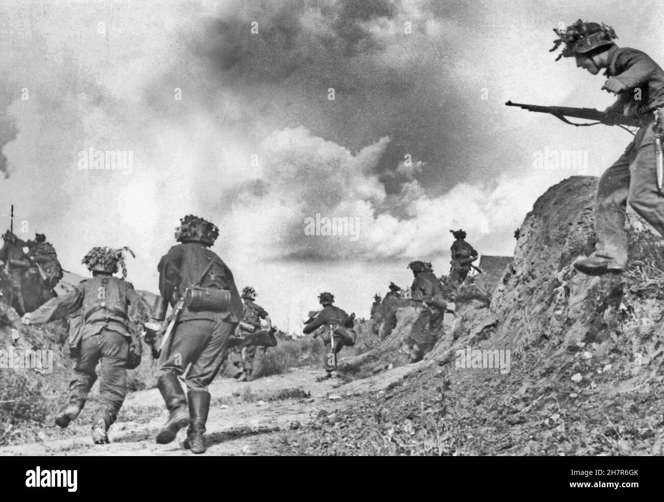 Soldats de l'armée tactique de la Division bleue espagnole en Russie, 1943 Banque D'Images
