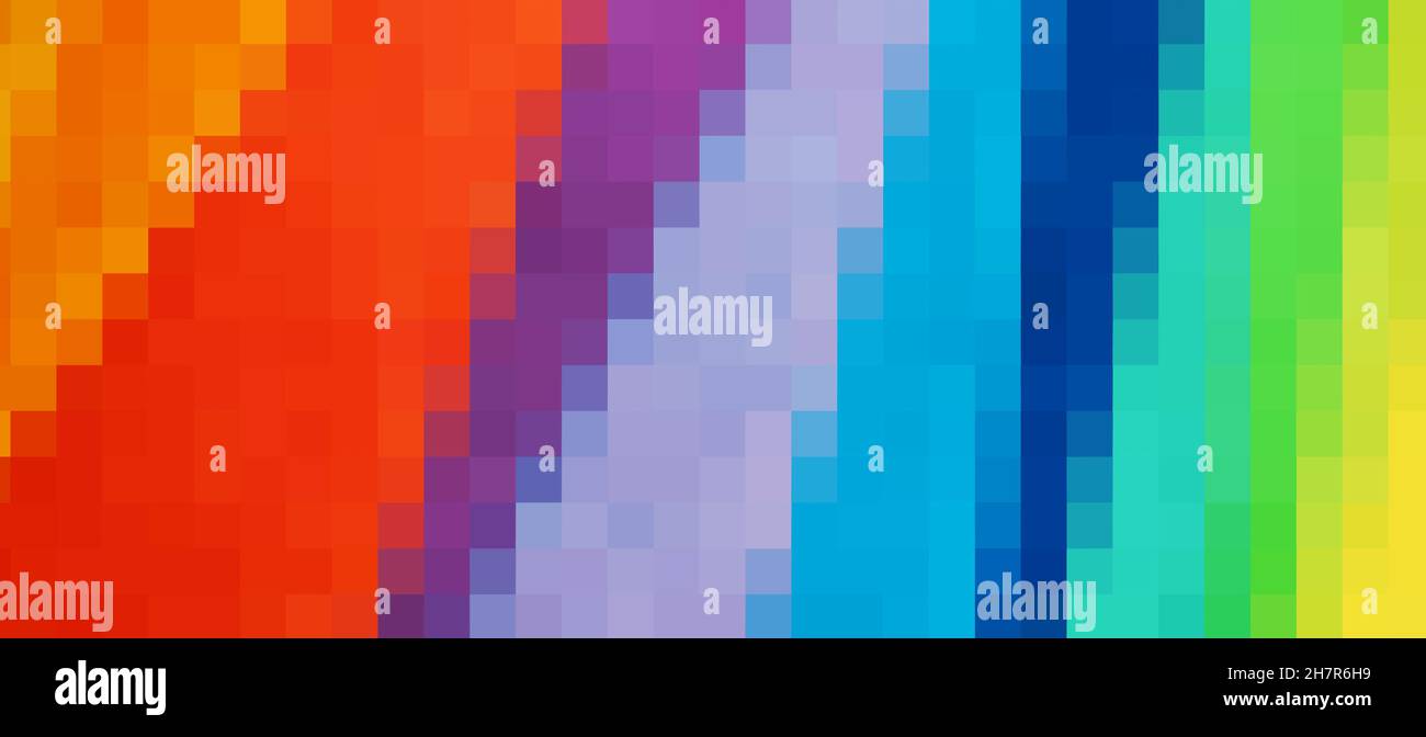 Un arrière-plan rayé arc-en-ciel de carrés.Illustration vectorielle Illustration de Vecteur