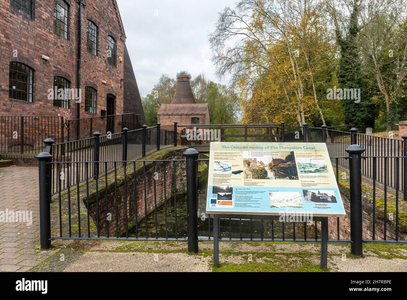 Coalport China Museum à Ironbridge gorge, Shropshire, Angleterre, Royaume-Uni, à côté du canal Shropshire Banque D'Images