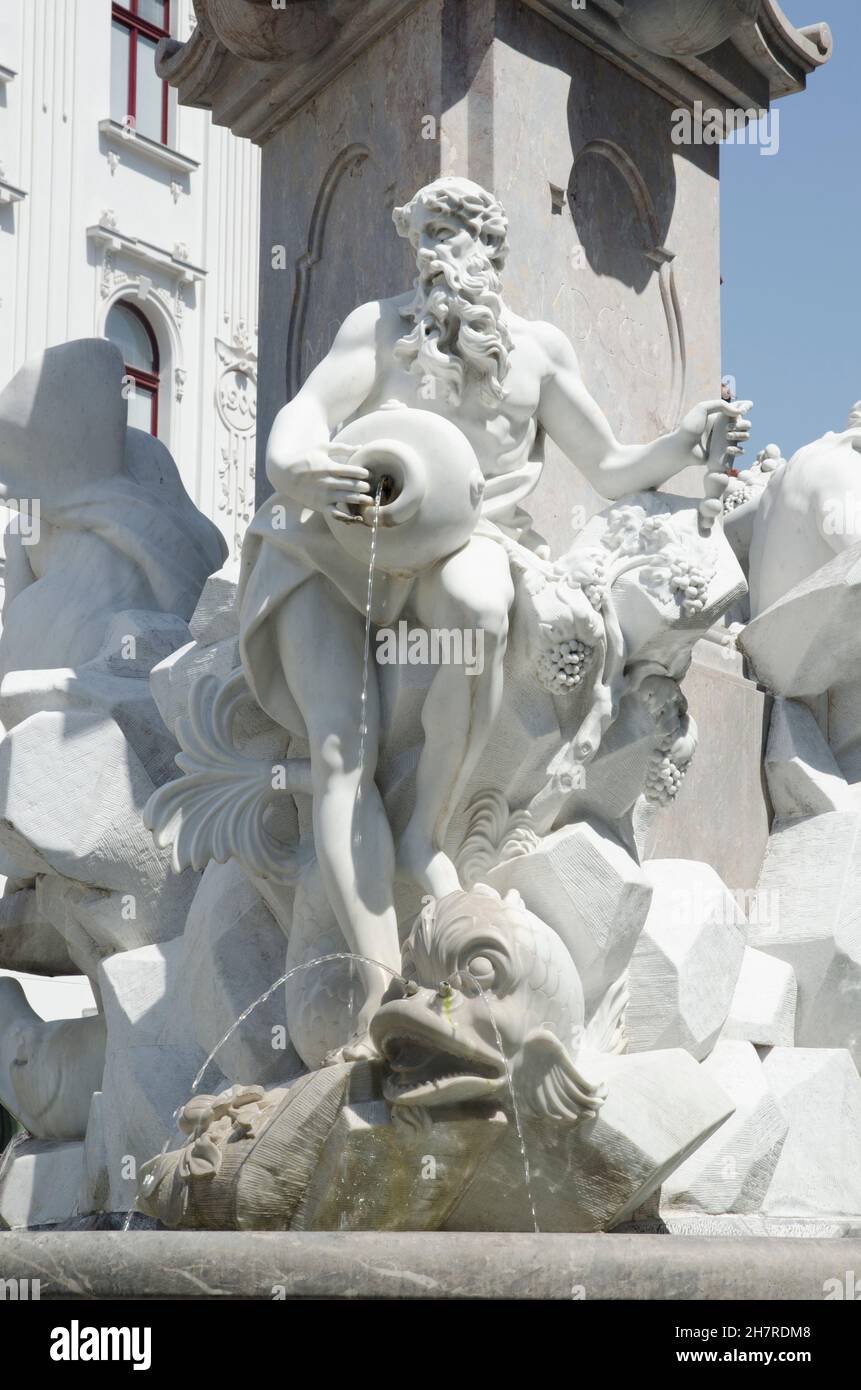 Fontaine Robba Ljubljana Slovénie Banque D'Images