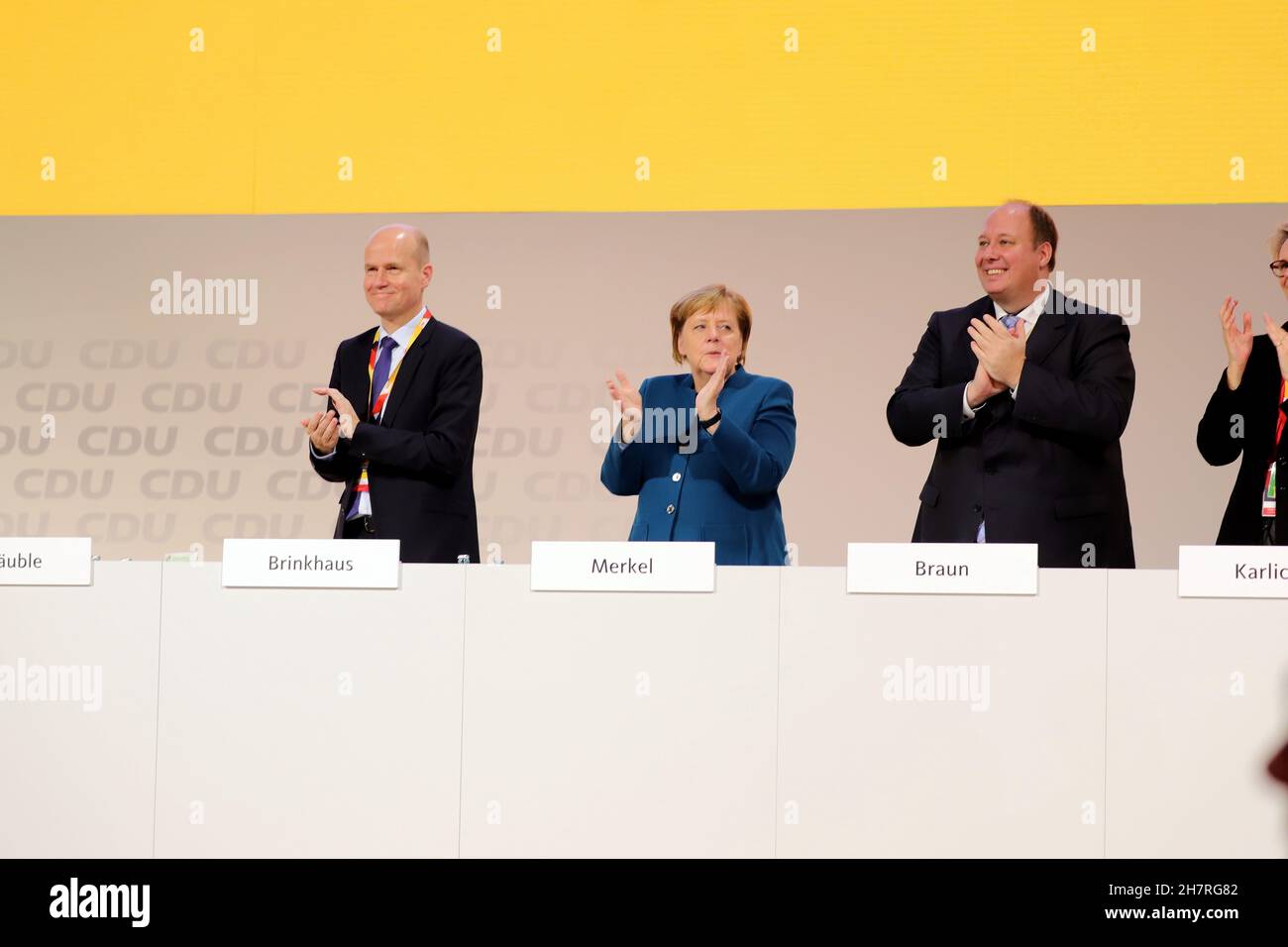 Friedrich Merz Kandidat für den CDU-Parteivorsitz auf dem Bundesparteitag der CDU 2018 à Hambourg Banque D'Images