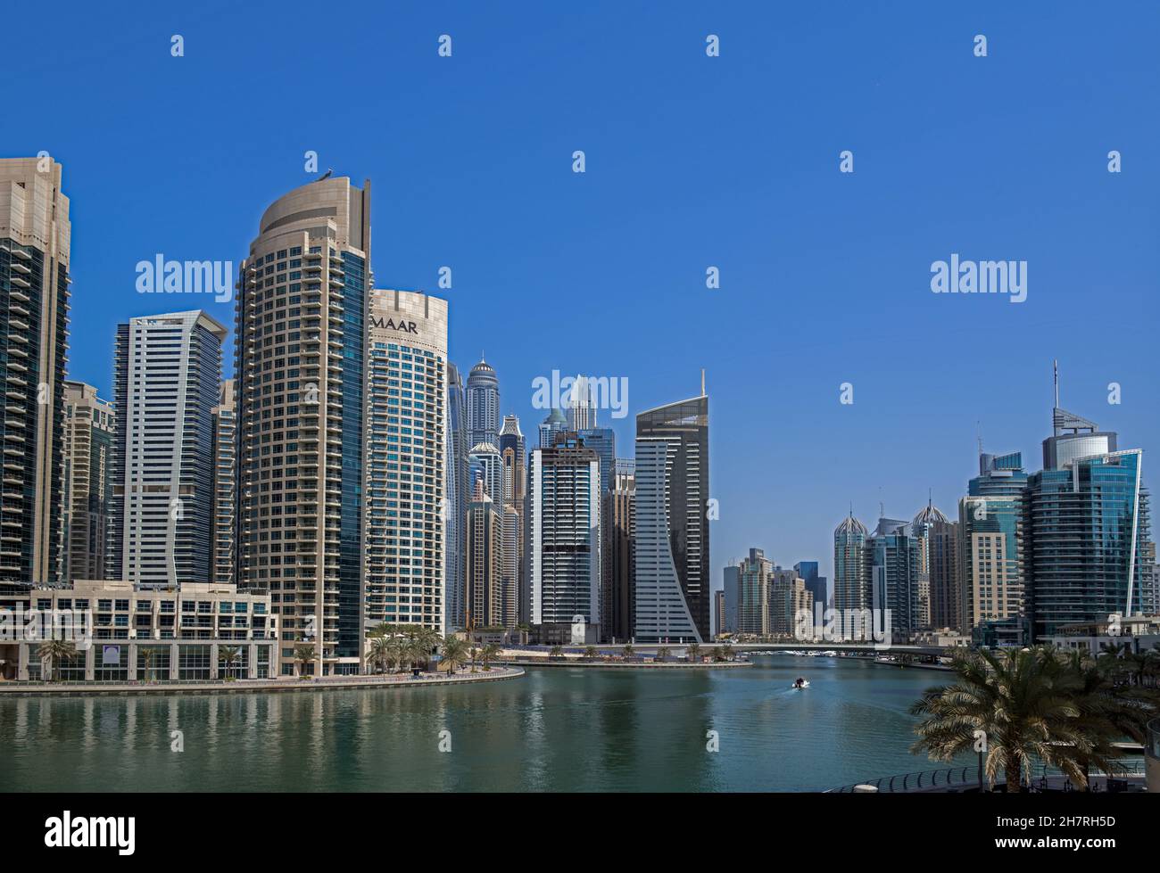 Immeubles de bureaux en front de mer de la marina de Dubaï Émirats Arabes Unis 4 Banque D'Images