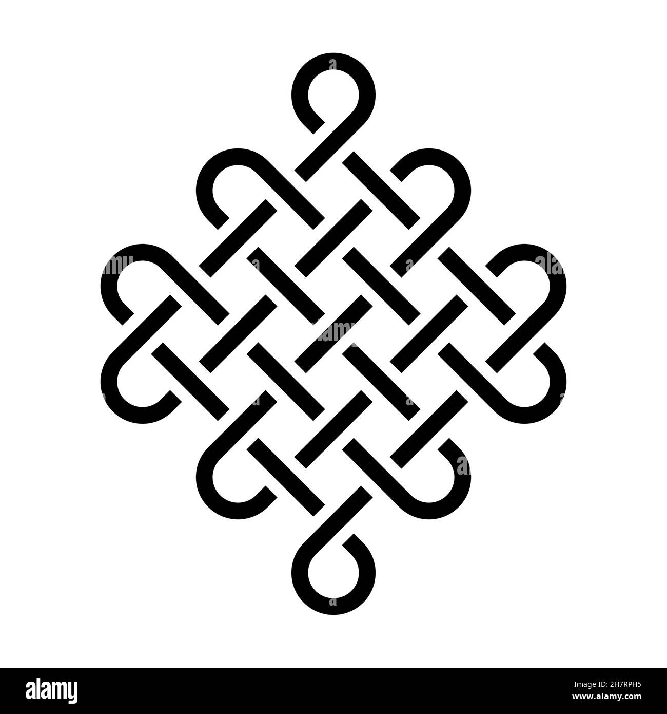 Nœud sans fin - symbole vectoriel noir Illustration de Vecteur