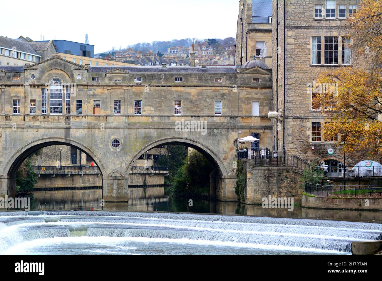 Pulteney Bridge à Bath Somerset England UK Banque D'Images