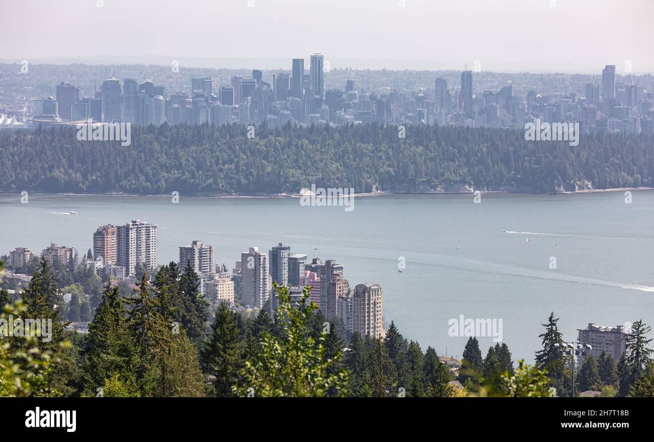 Vue d'un grand Vancouver, vue de Cypress Mountain Vancouver Outlook, West Vancouver, C.-B., Canada. Banque D'Images