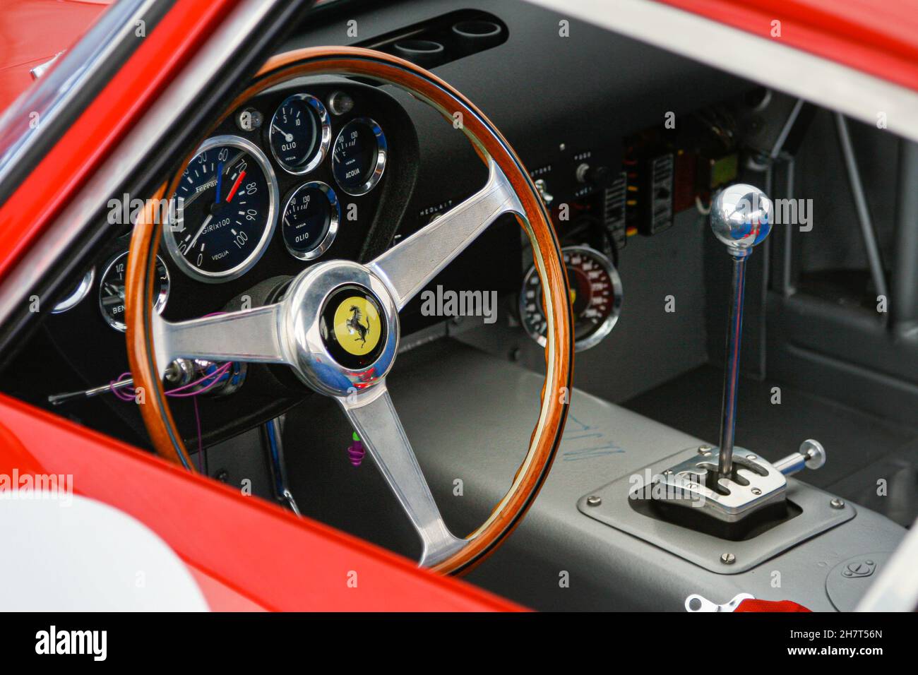 Intérieur d'une Ferrari 250 GTO. Banque D'Images
