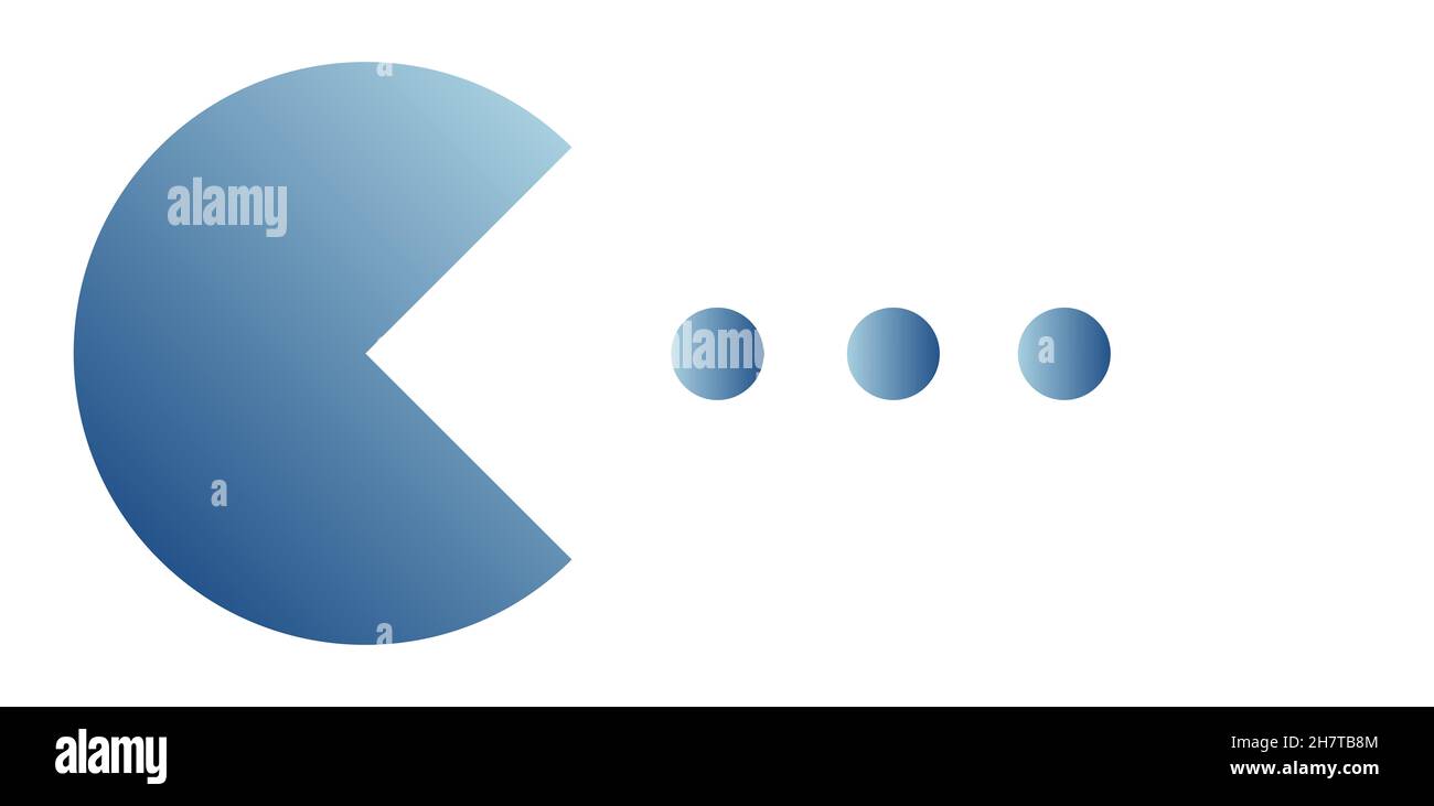 Pacman personnage de l'ancienne illustration de jeu d'arcade Banque D'Images