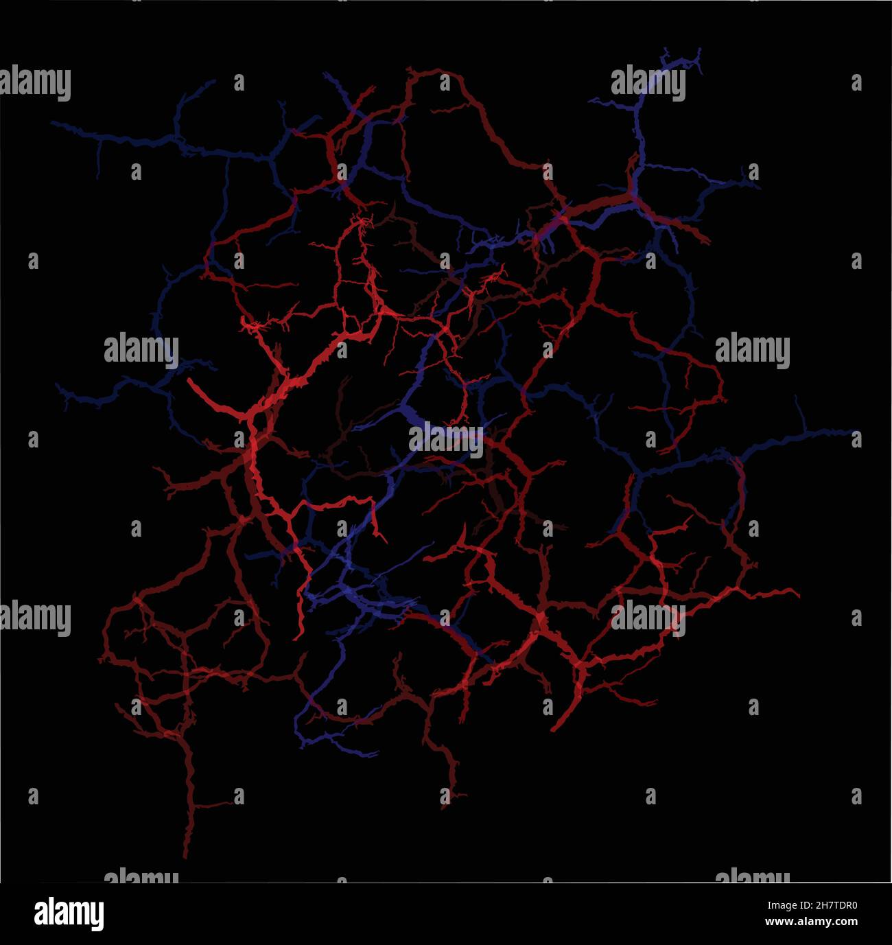 Arrière-plan des vaisseaux sanguins, illustration vectorielle, filet des vaisseaux sanguins Illustration de Vecteur