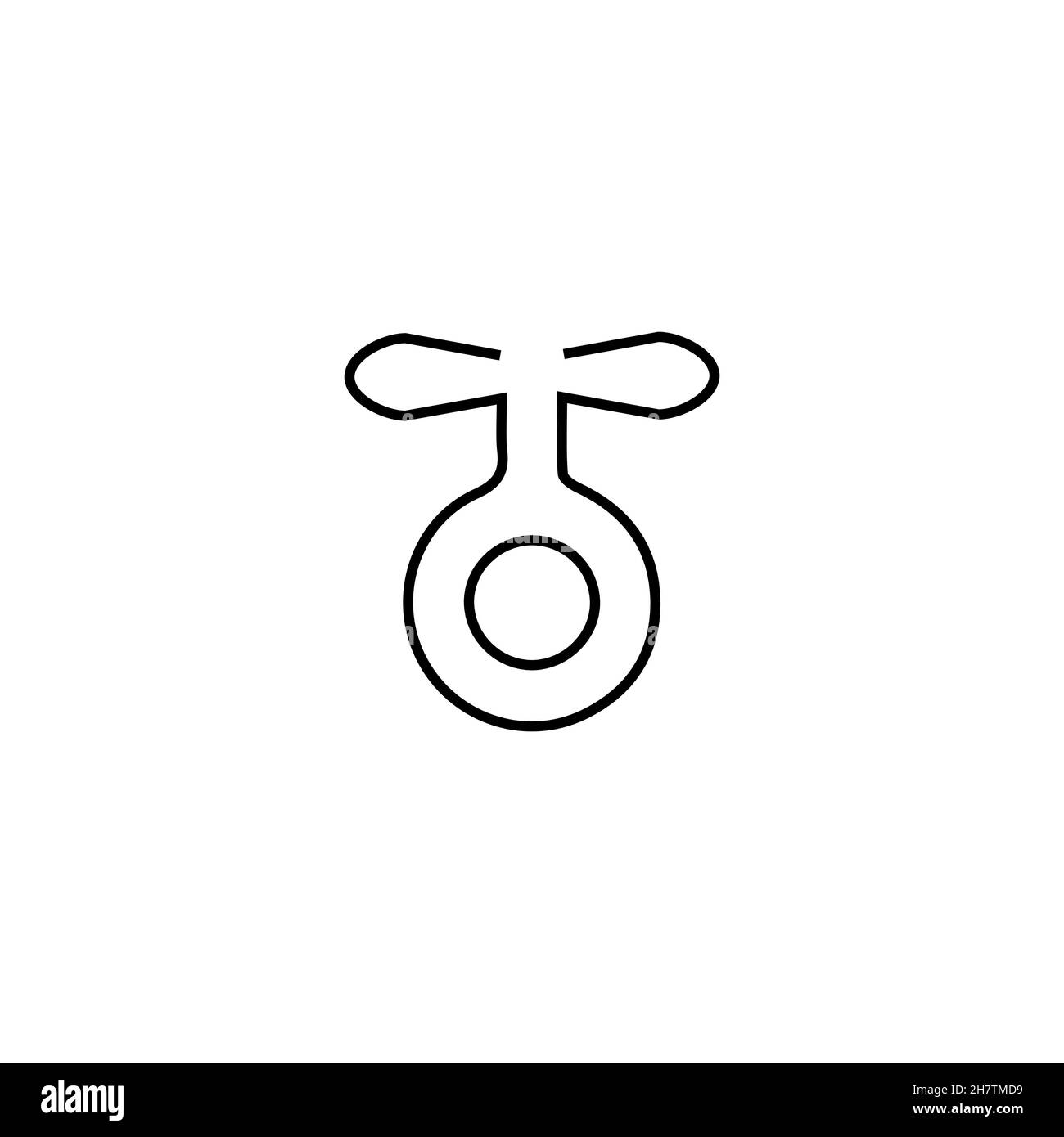 Icône de ligne de drone.Symbole d'arrière-plan d'affiche de drone cargo de style simple.Élément de conception du logo.Impression de tee-shirts.Vecteur pour autocollant. Illustration de Vecteur