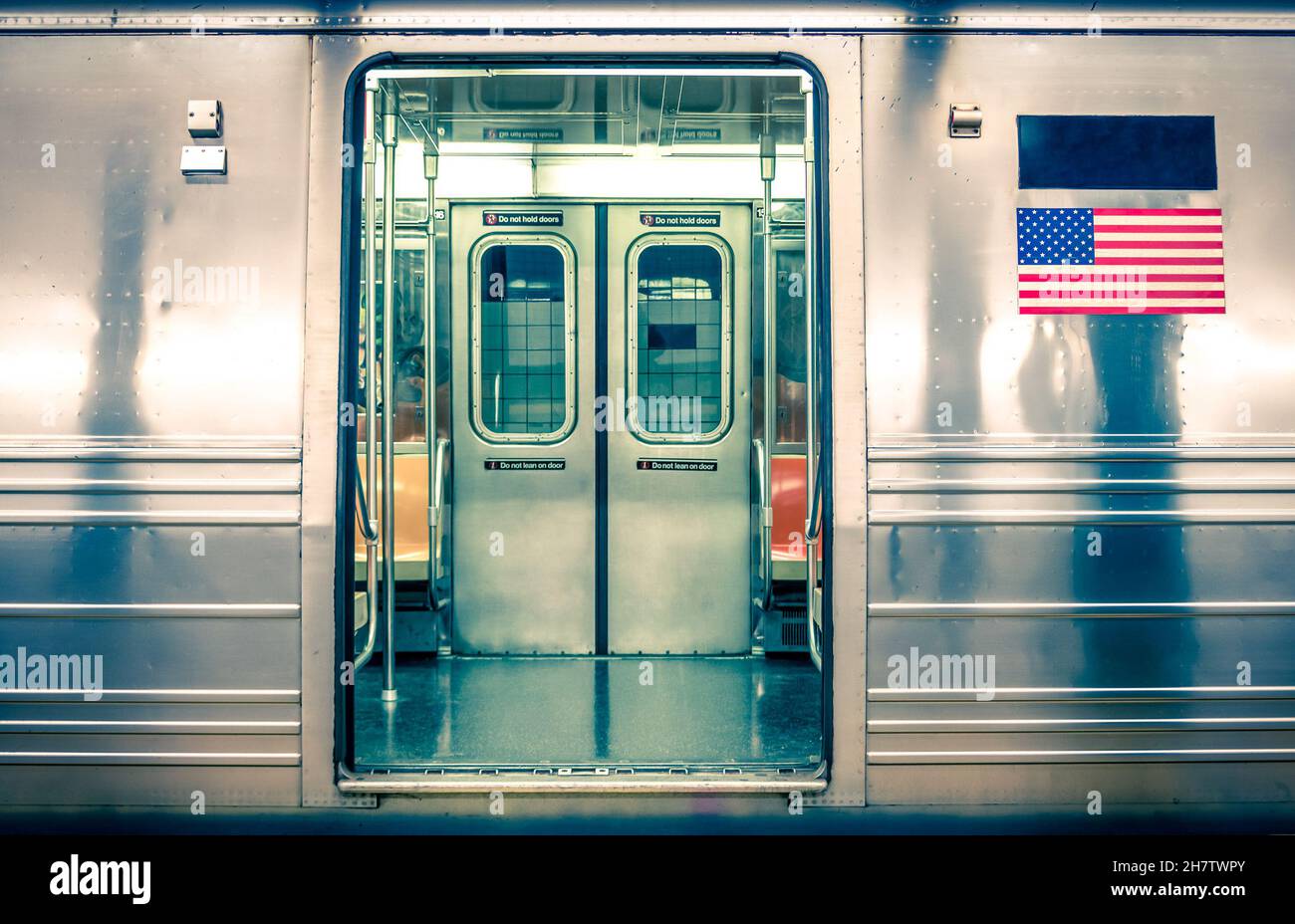 Train de métro générique - ville de New York Banque D'Images