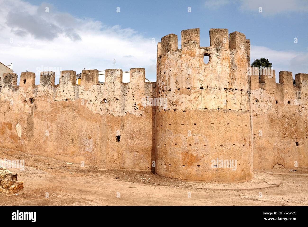 Mur musulman.Alzira.Valence, Comunitat Valenciana.Espagne. Banque D'Images