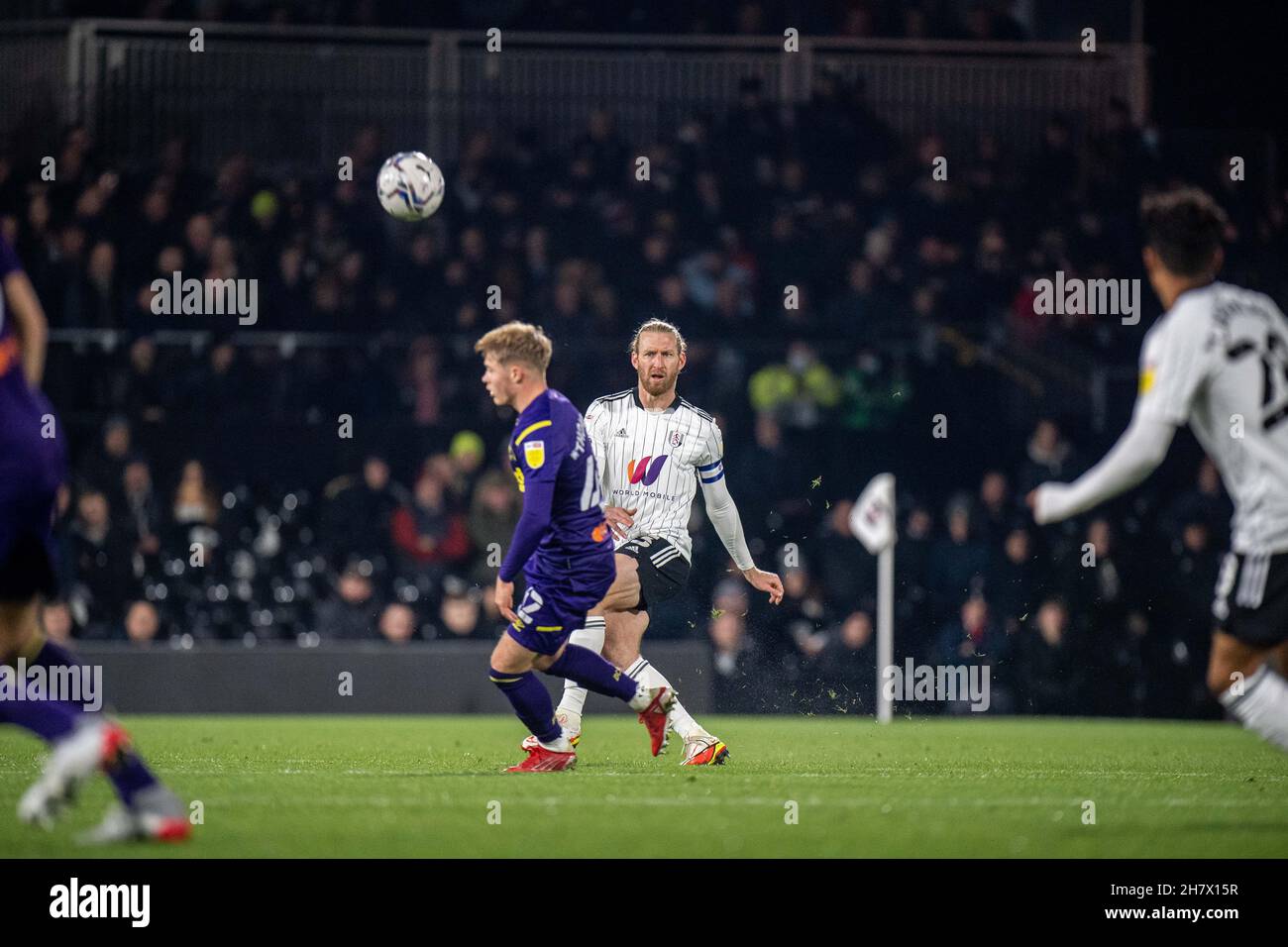 LONDRES, ANGLETERRE - NOVEMBRE 24: Tim Ram pendant le match de championnat de Sky Bet entre Fulham et Derby County à Craven Cottage le 24 novembre 2021 i Banque D'Images