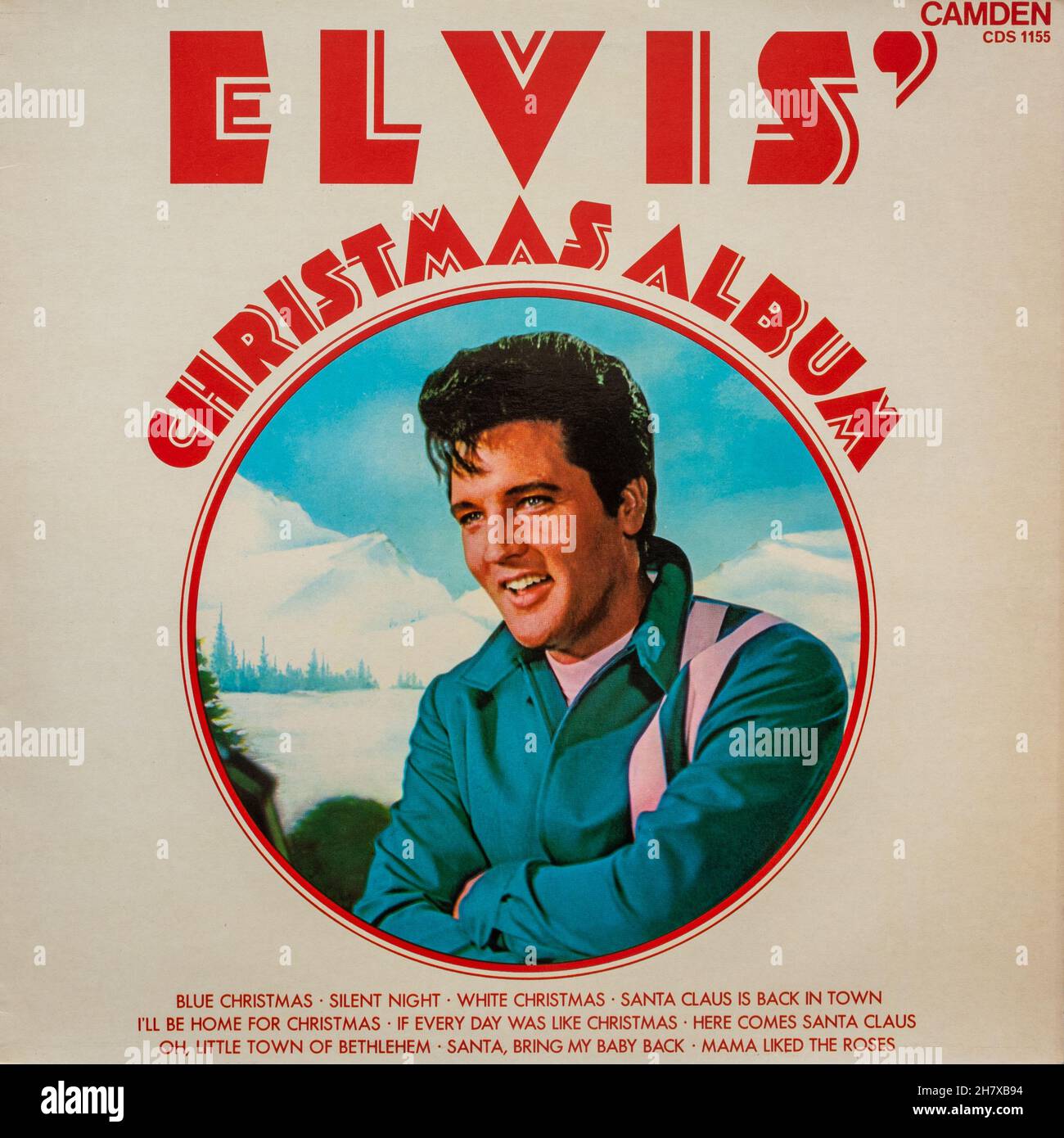 Elvis album de Noël, 1975 vinyle couverture de disque LP Banque D'Images
