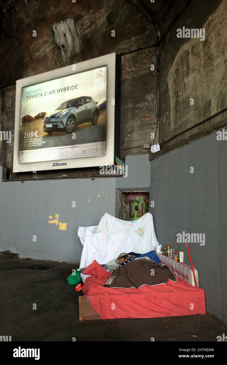 Marseille, SDF, Bouches du Rhône, 13, PACA Banque D'Images