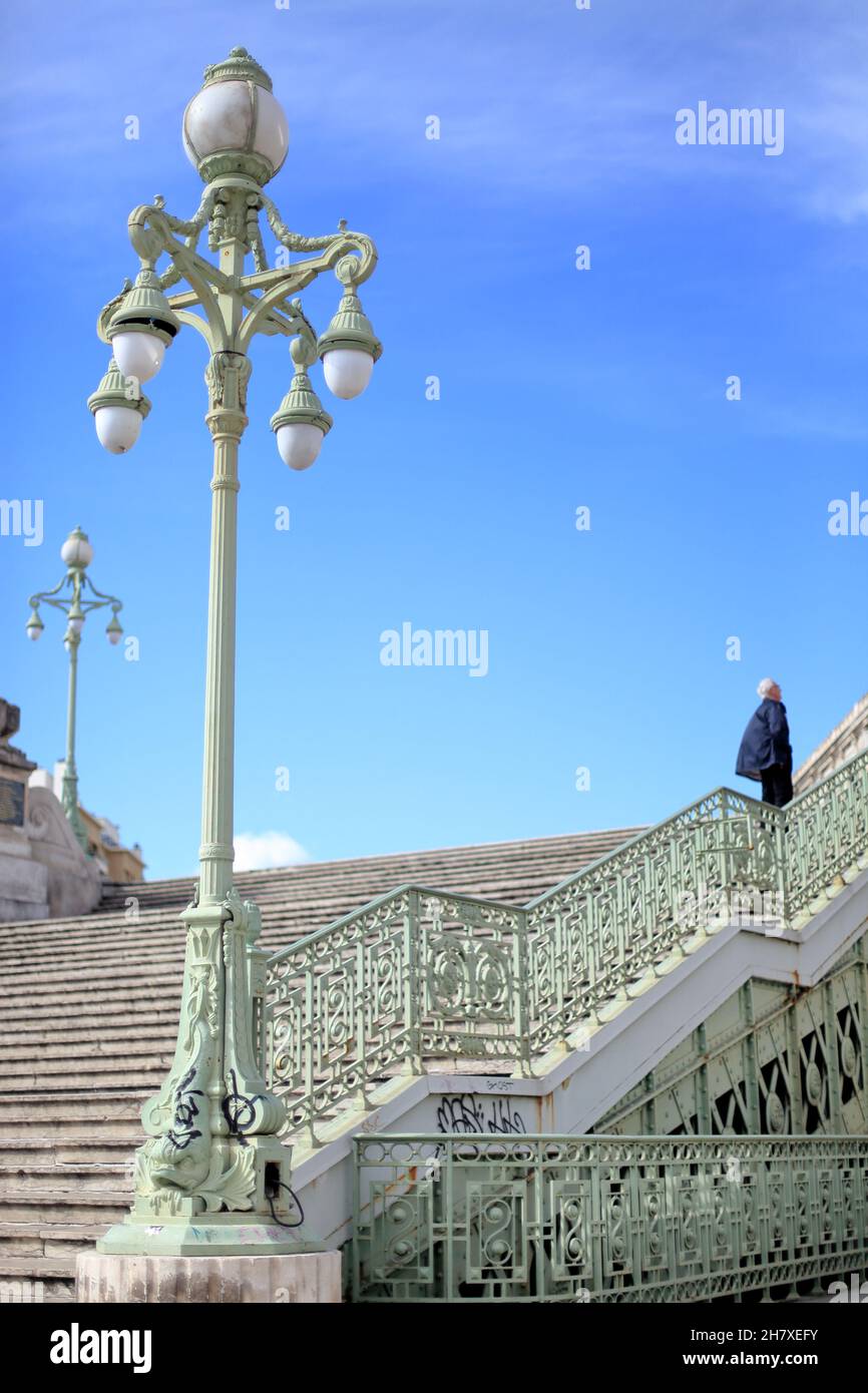 Marseille, gare Saint Charles, Bouches du Rhône, 13, PACA Banque D'Images