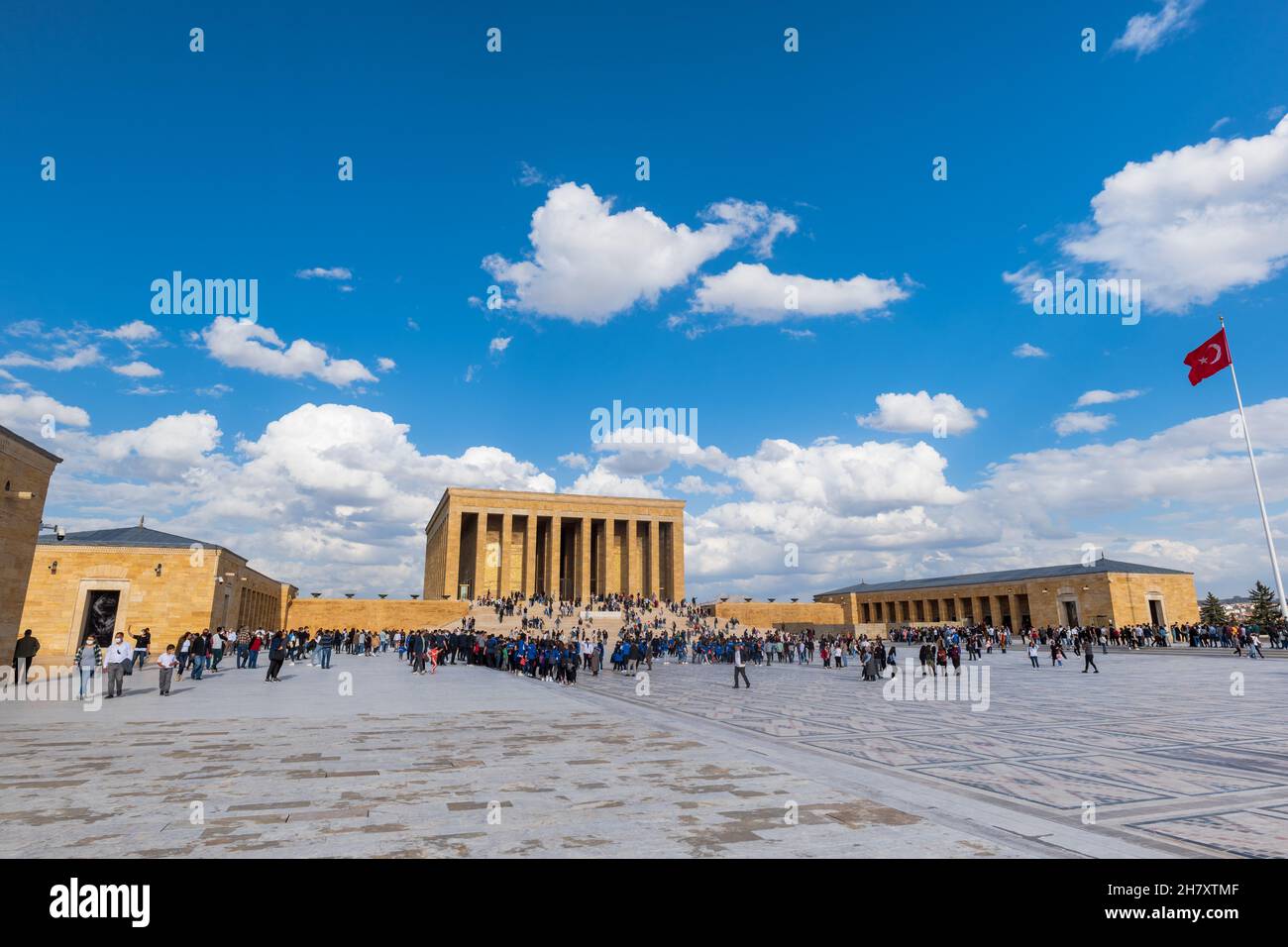 Ankara, Turquie - octobre 2021 : Anitkabir (Anıtkabir) à Ankara, le mausolée de Mustafa Kemal Atatürk, fondateur de la République de Turquie Banque D'Images