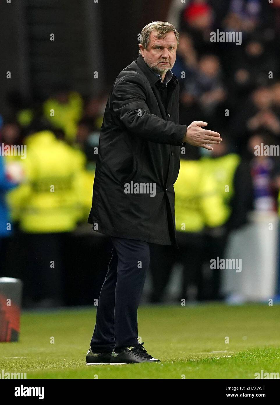 Pavel Vrba, directeur de Sparta Prague, lors de l'UEFA Europa League, Group A Match au stade Ibrox de Glasgow.Date de la photo: Jeudi 25 novembre 2021. Banque D'Images