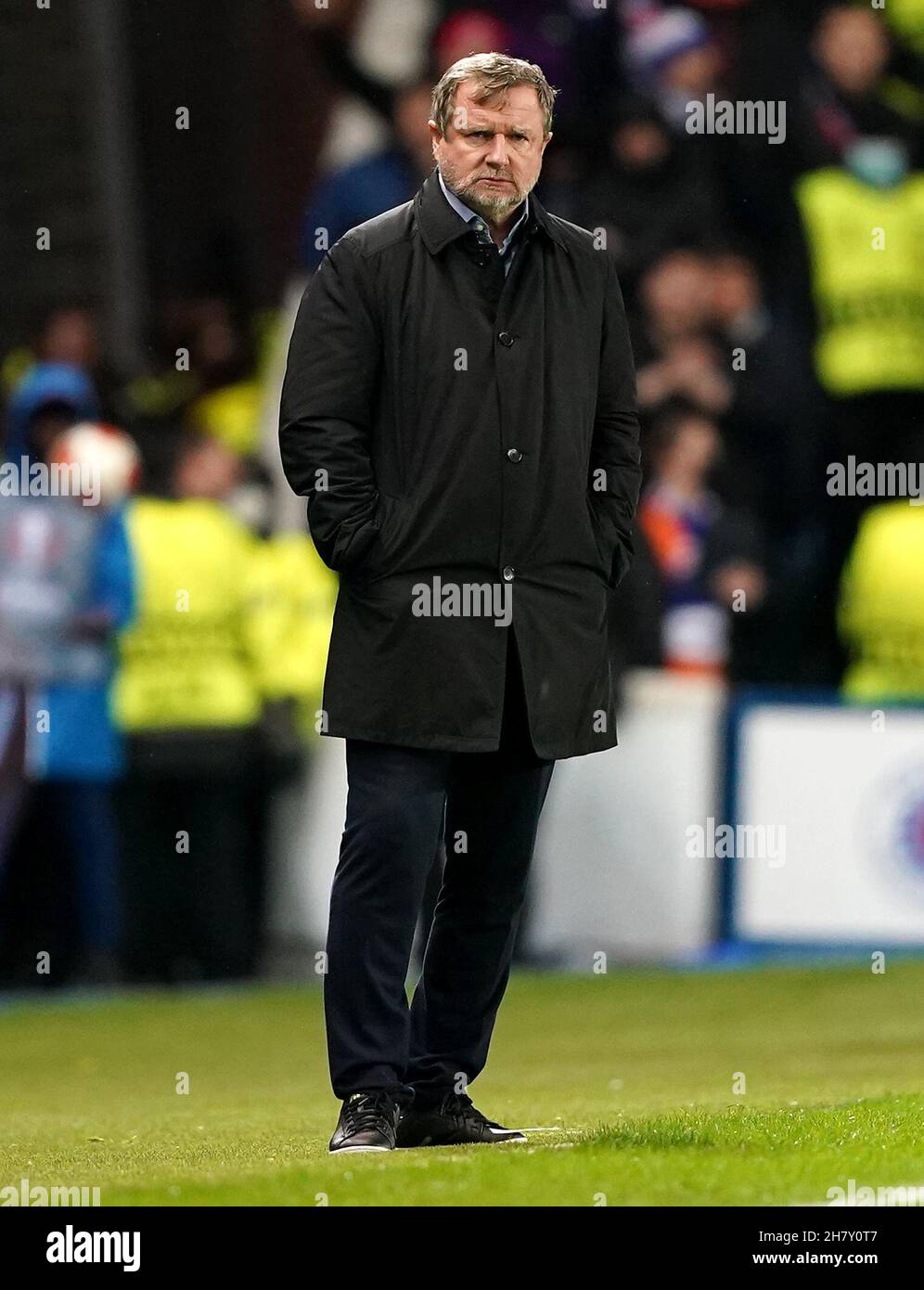 Pavel Vrba, directeur de Sparta Prague, lors de l'UEFA Europa League, Group A Match au stade Ibrox de Glasgow.Date de la photo: Jeudi 25 novembre 2021. Banque D'Images