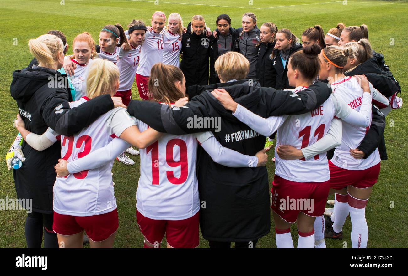 Zenica, Bosnie-Herzégovine, 25 novembre 2021.L'équipe du Danemark est prête pour le match entre la Bosnie-Herzégovine et le Danemark à Zenica.25 novembre 2021.Crédit : Nikola Krstic/Alay Banque D'Images