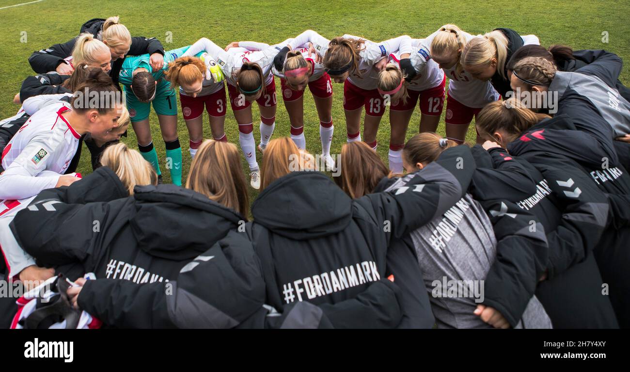 Zenica, Bosnie-Herzégovine, 25 novembre 2021.L'équipe du Danemark est prête pour le match entre la Bosnie-Herzégovine et le Danemark à Zenica.25 novembre 2021.Crédit : Nikola Krstic/Alay Banque D'Images