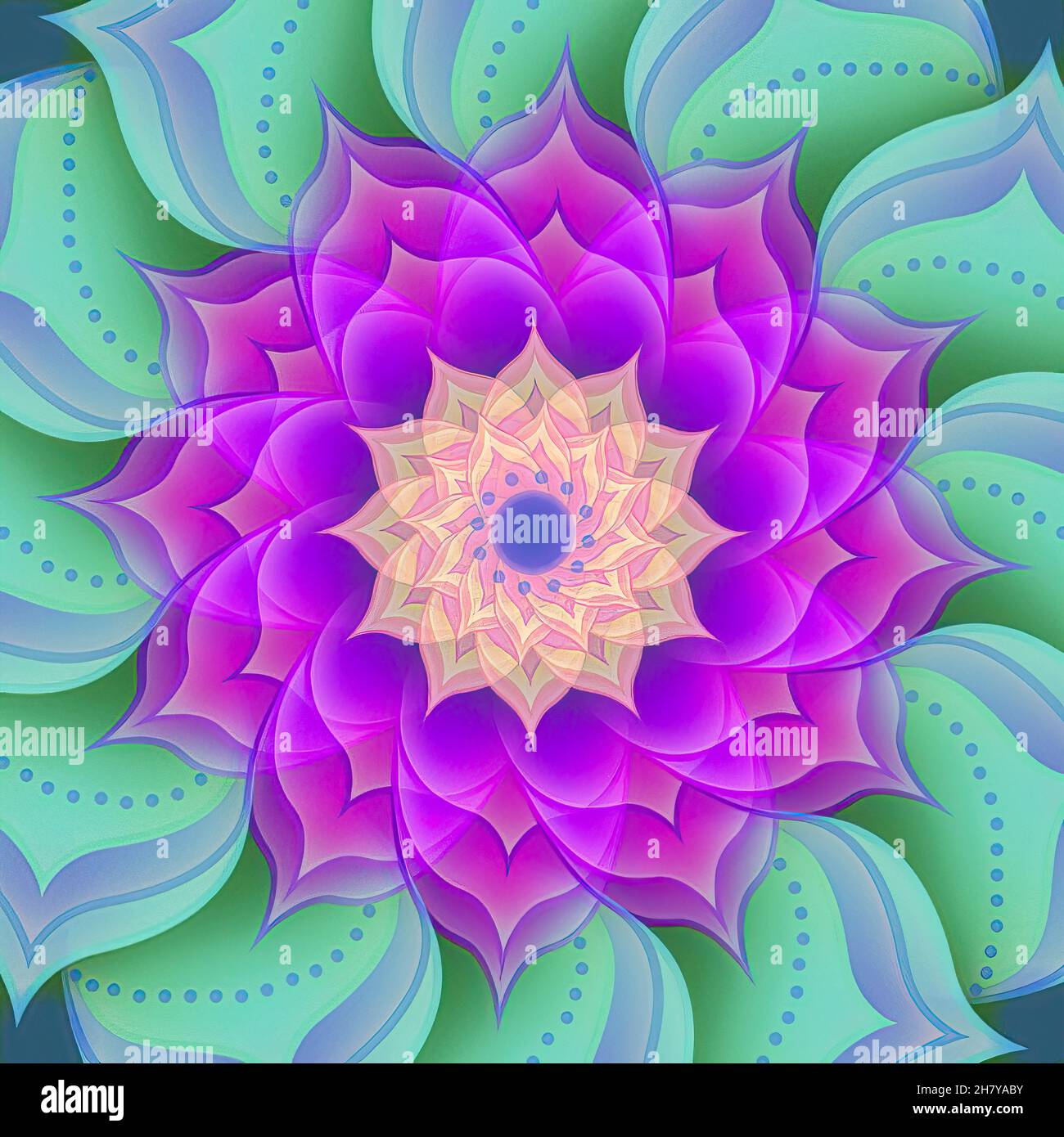 Mandala multicolore illustration abstraite arrière-plan haute résolution Banque D'Images