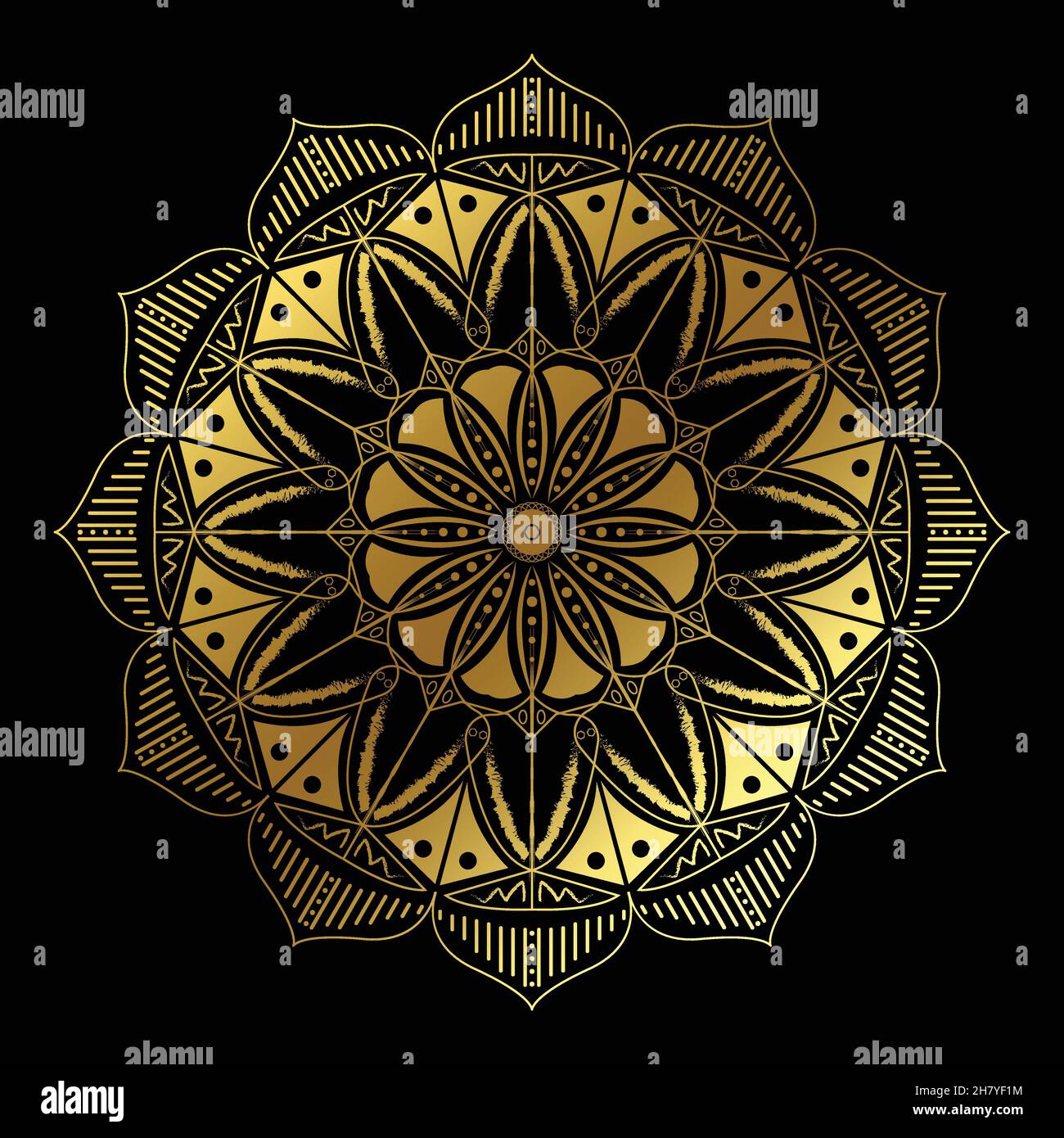 Design d'illustration vectorielle gratuit Arabesque Mandala de luxe Illustration de Vecteur