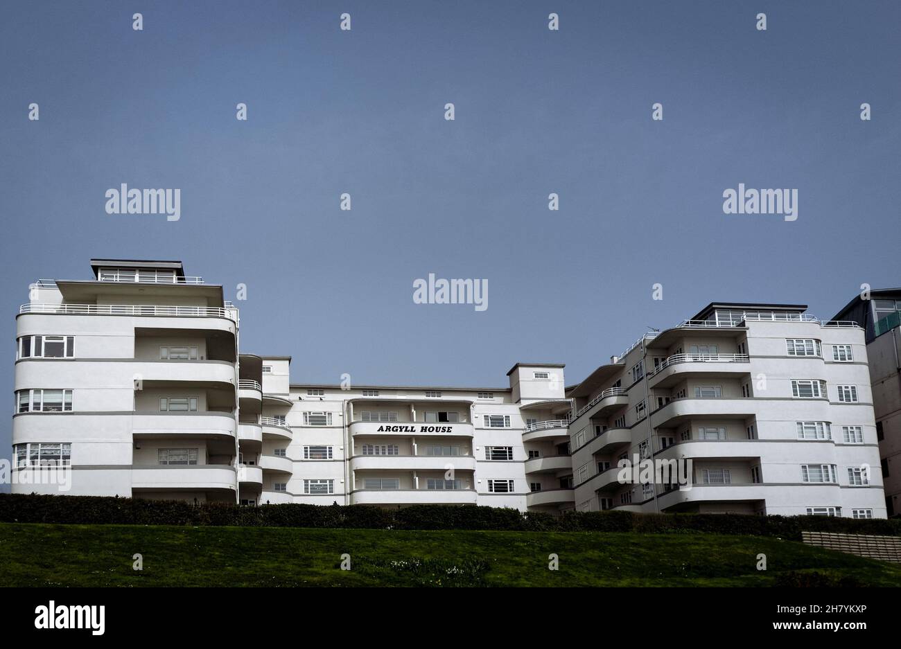 Argyle House, bâtiment de style art déco construit en 1937, Westcliff-on-Sea, Essex, Angleterre Banque D'Images