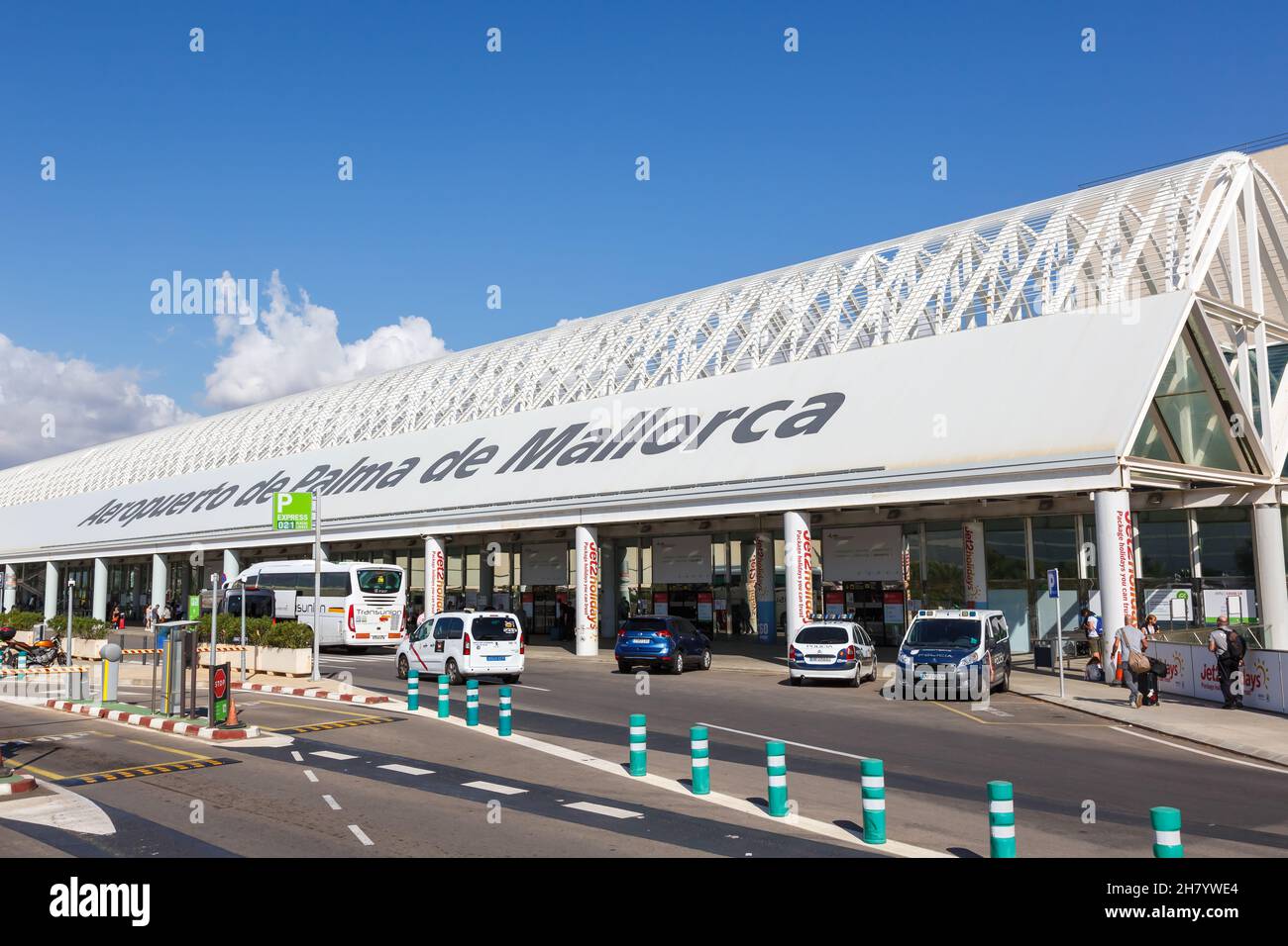 Palma de Majorque, Espagne - 25 octobre 2021 : terminal de l'aéroport de Palma de Majorque (PMI) en Espagne. Banque D'Images