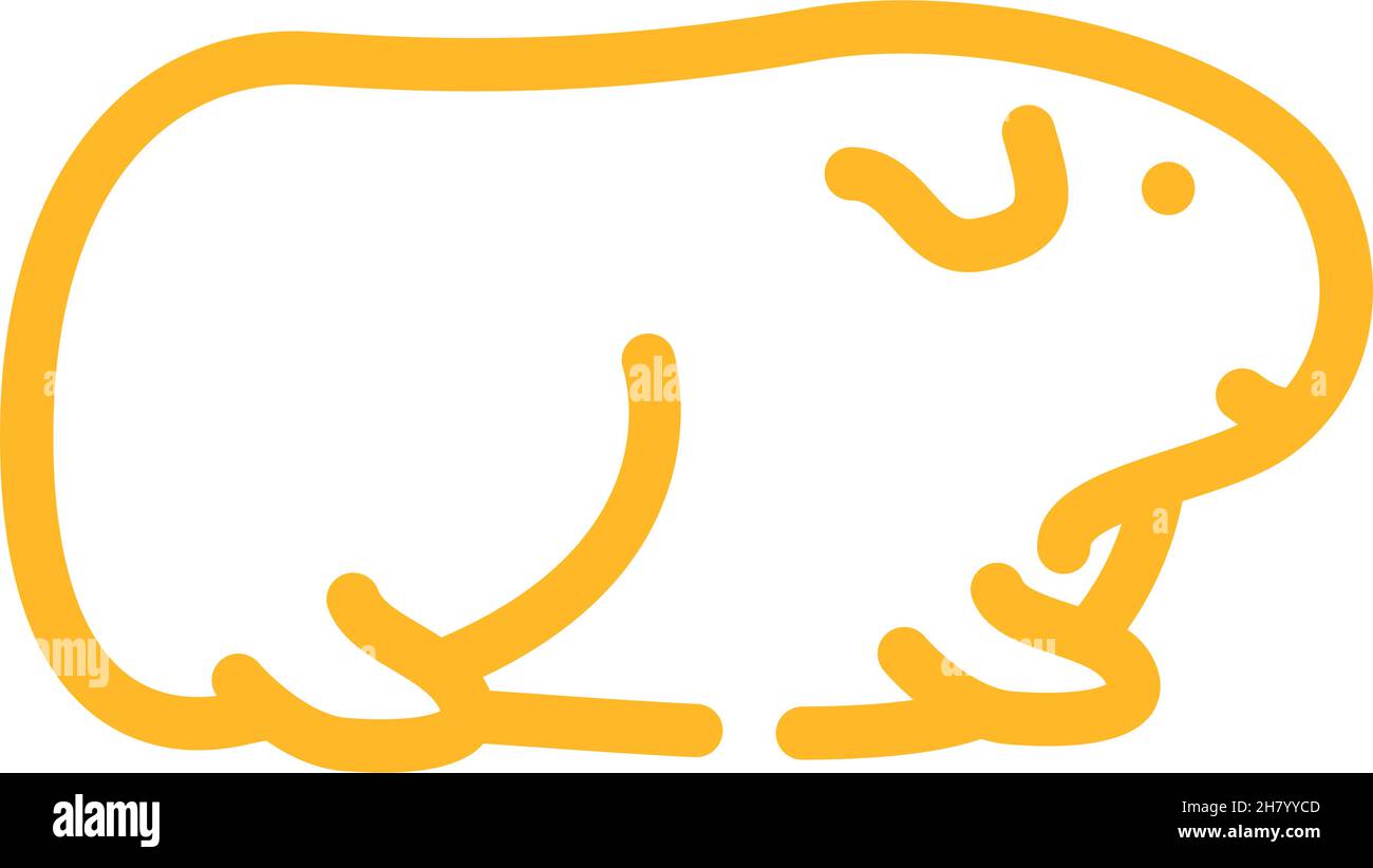 illustration vectorielle d'icône de couleur d'animal domestique de cobaye Illustration de Vecteur