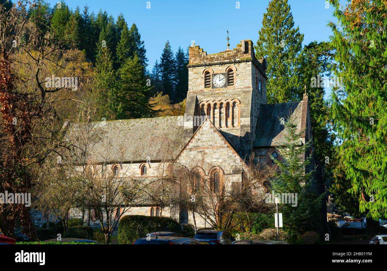 Eglise St Mary's, Holyhead Road, Betws-Y-Coed, County Conwy, Nord du pays de Galles.Photo prise en novembre 2021. Banque D'Images