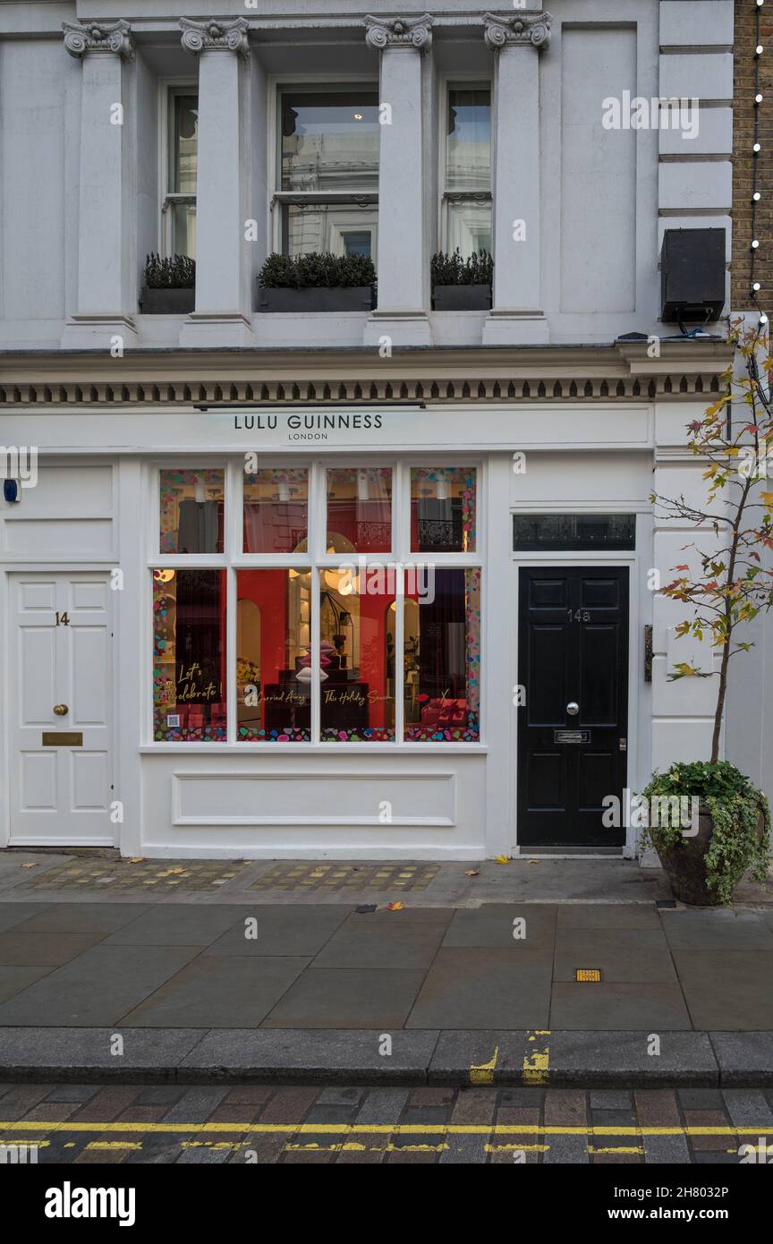 Extérieur du magasin de sacs à main et d'accessoires de luxe Lulu Guinness  à King Street, Covent Garden, Angleterre, Royaume-Uni Photo Stock - Alamy