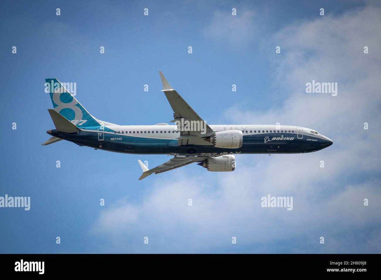 Boeing 737, Farnborough International Airshow 2016 Banque D'Images