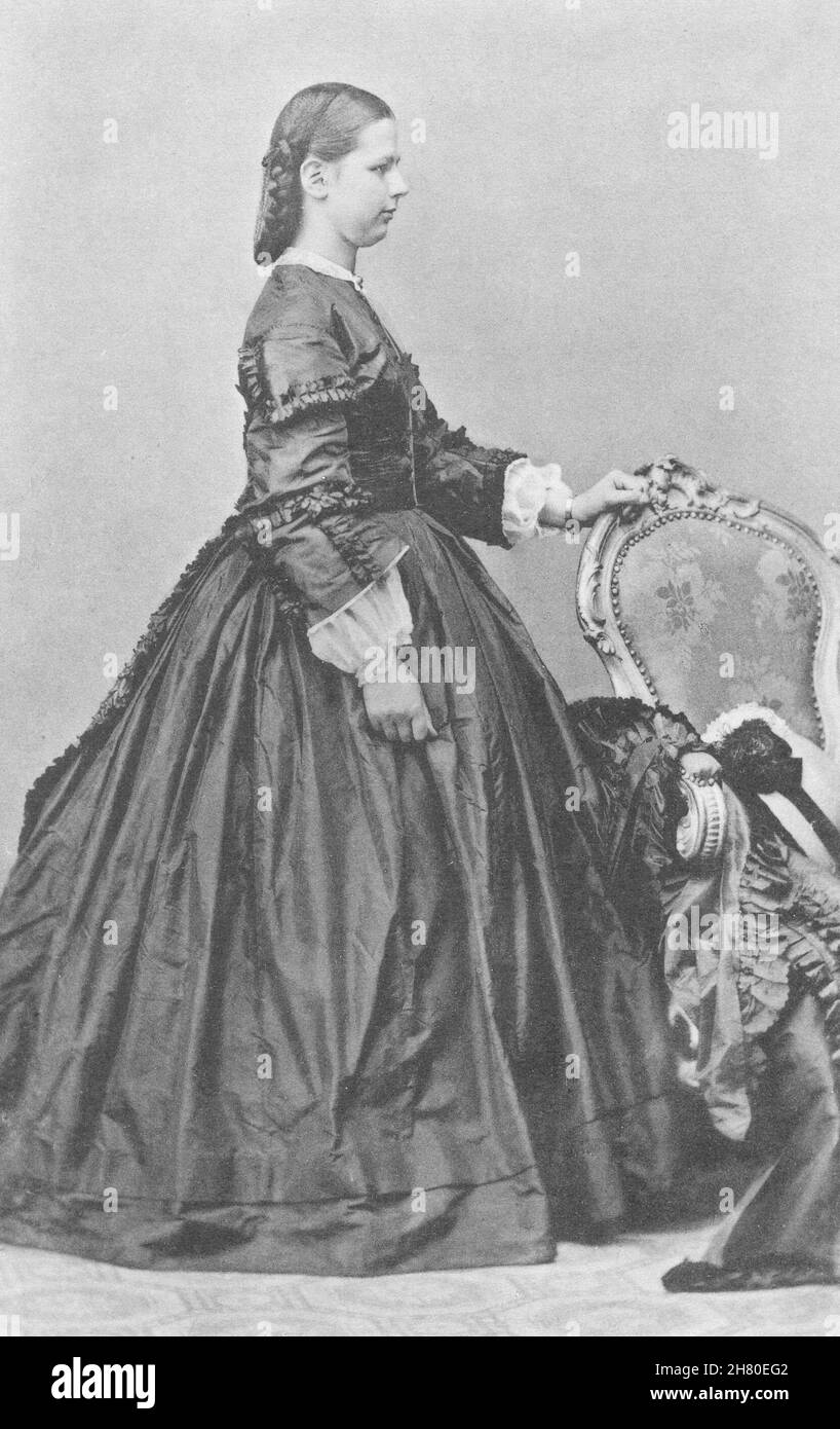 PORTRAITS.Portrait de Mlle Cl.Etzel, 1864 1935 photo d'époque Banque D'Images