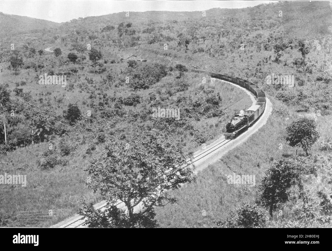 NIGÉRIA.Le Kloof, le Nigeria Eastern Railway 1936 ancienne image d'impression vintage Banque D'Images