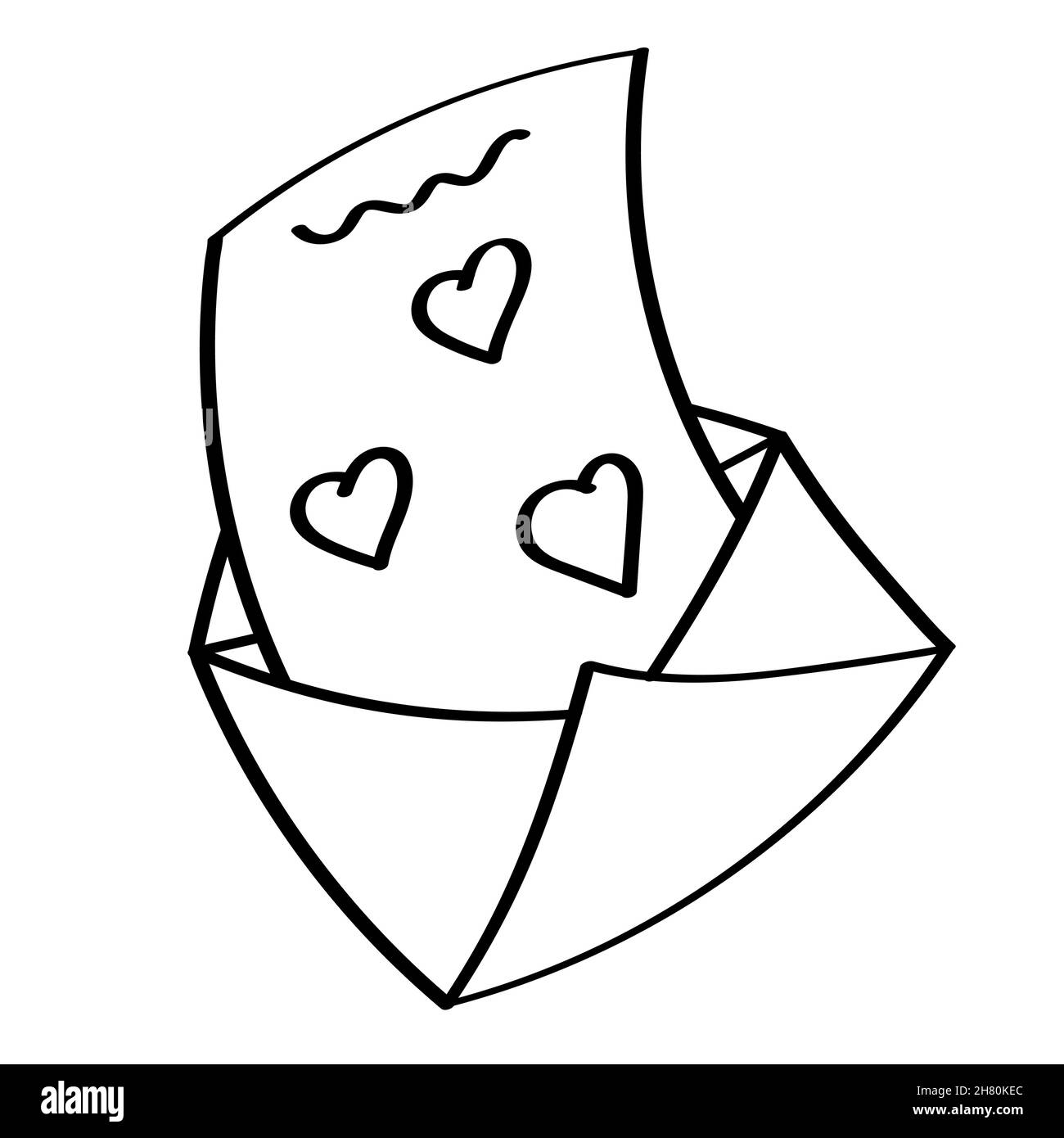 Carte De Voeux Avec Enveloppe. Message D'amour. Lettre D'amour Pour  Valentinday Pour Poster Imprimer Carte De Vacances. Illustration de Vecteur  - Illustration du correspondance, fond: 238116796