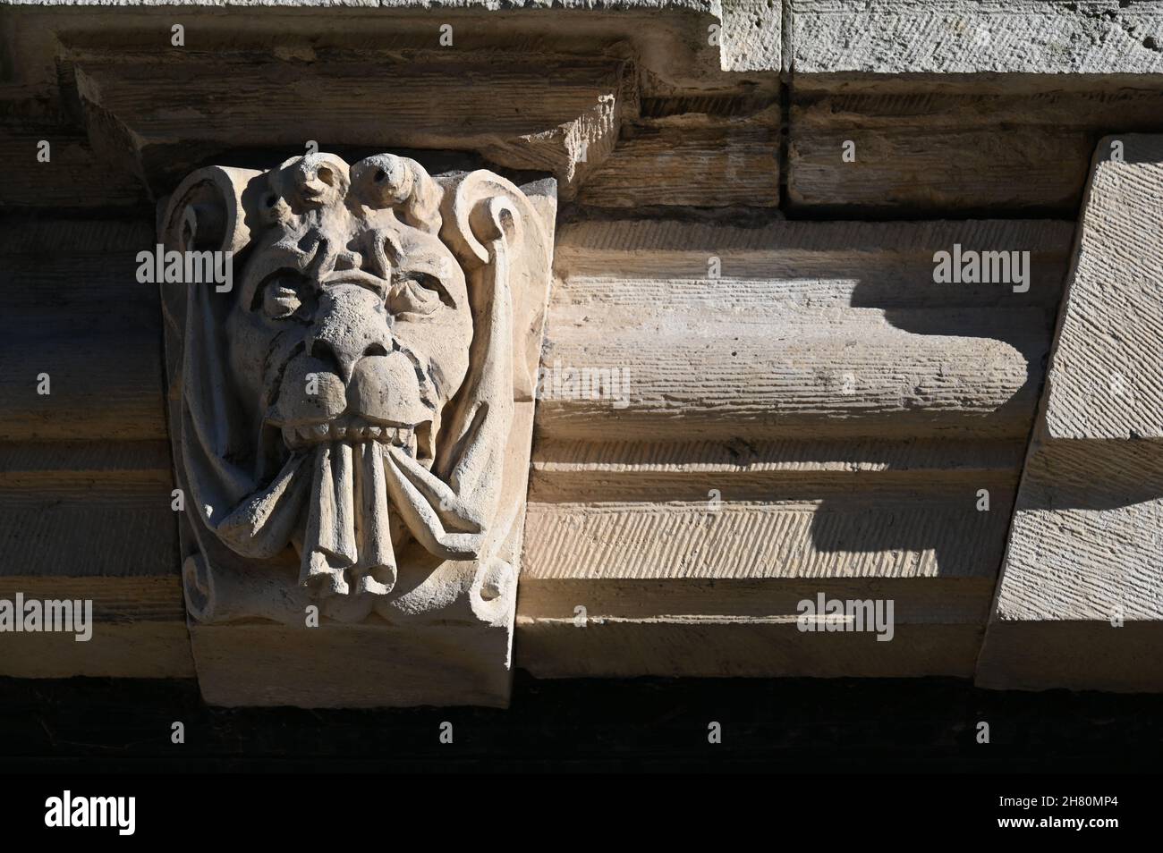 Mascaron de style Art nouveau à Bruges Banque D'Images
