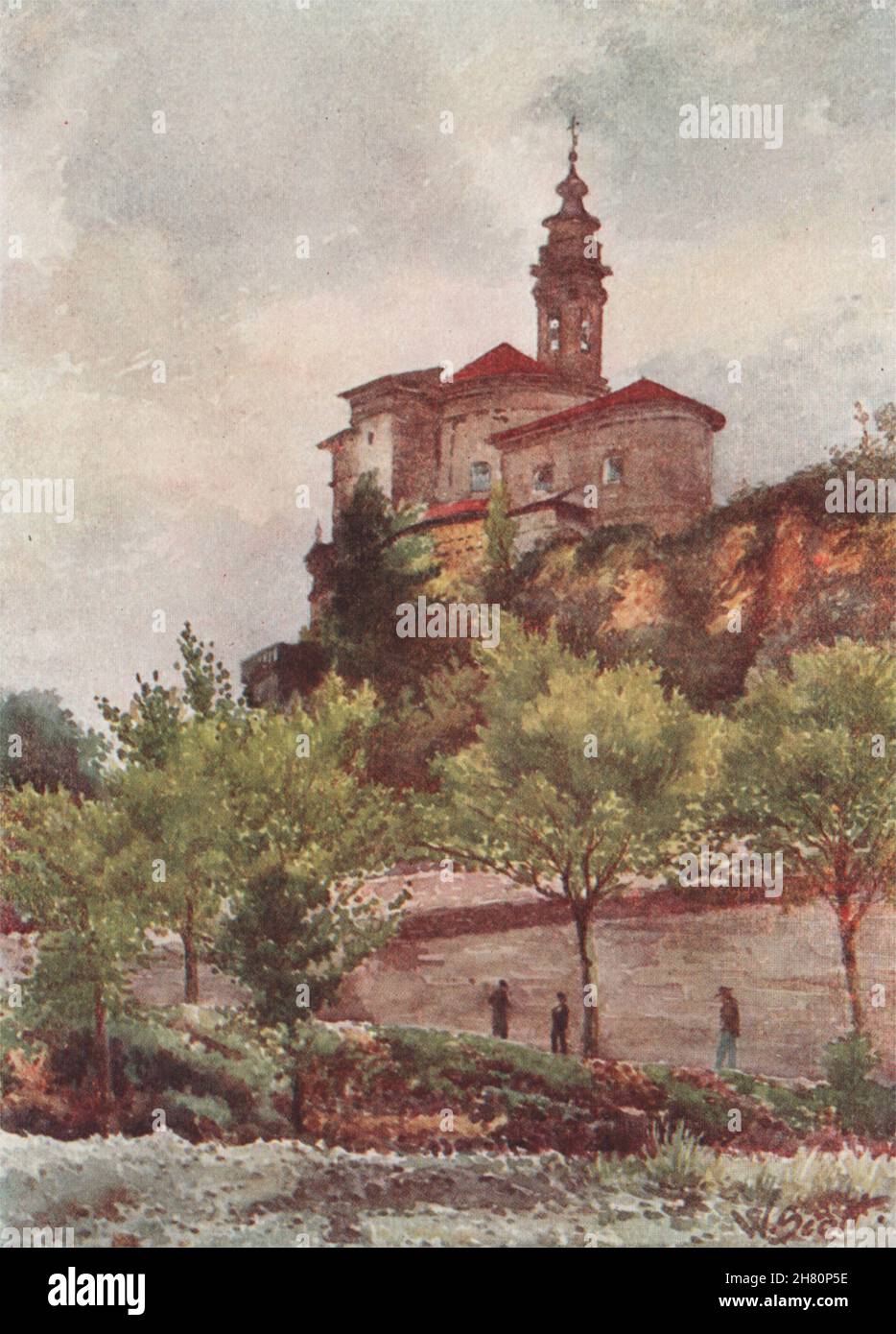 BIEN.'Eglise de Saint-Pons, Nice' par William Scott.Alpes-Maritimes 1907 Banque D'Images