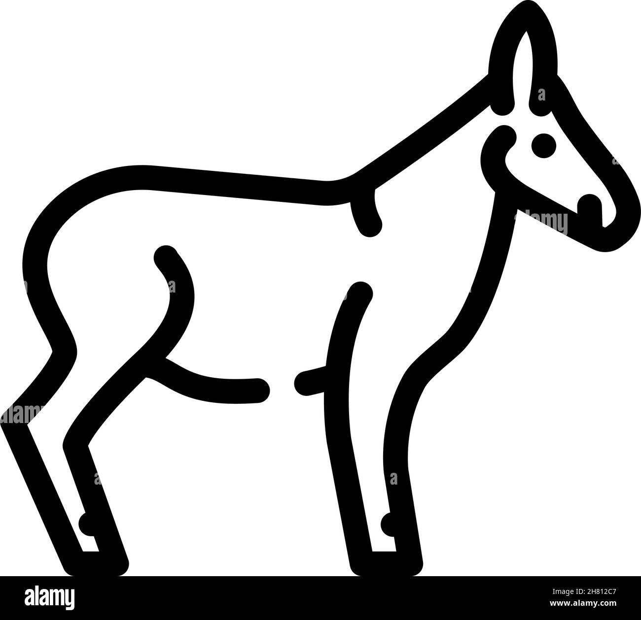 illustration vectorielle d'icône d'animal âne Illustration de Vecteur