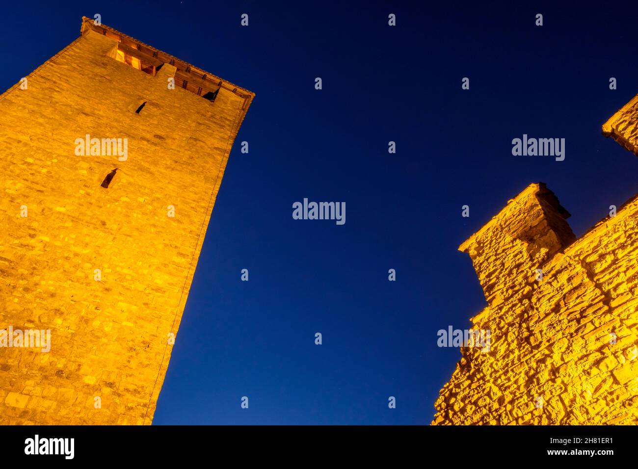 Tour du château de Zumelle, Mel, province de Belluno, Italie Banque D'Images